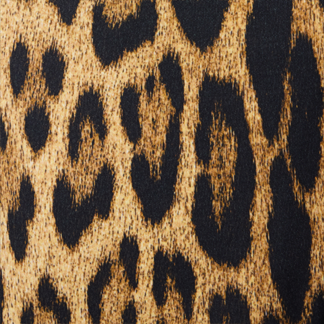 Jaguar Skin Print Wrap Midi Dress