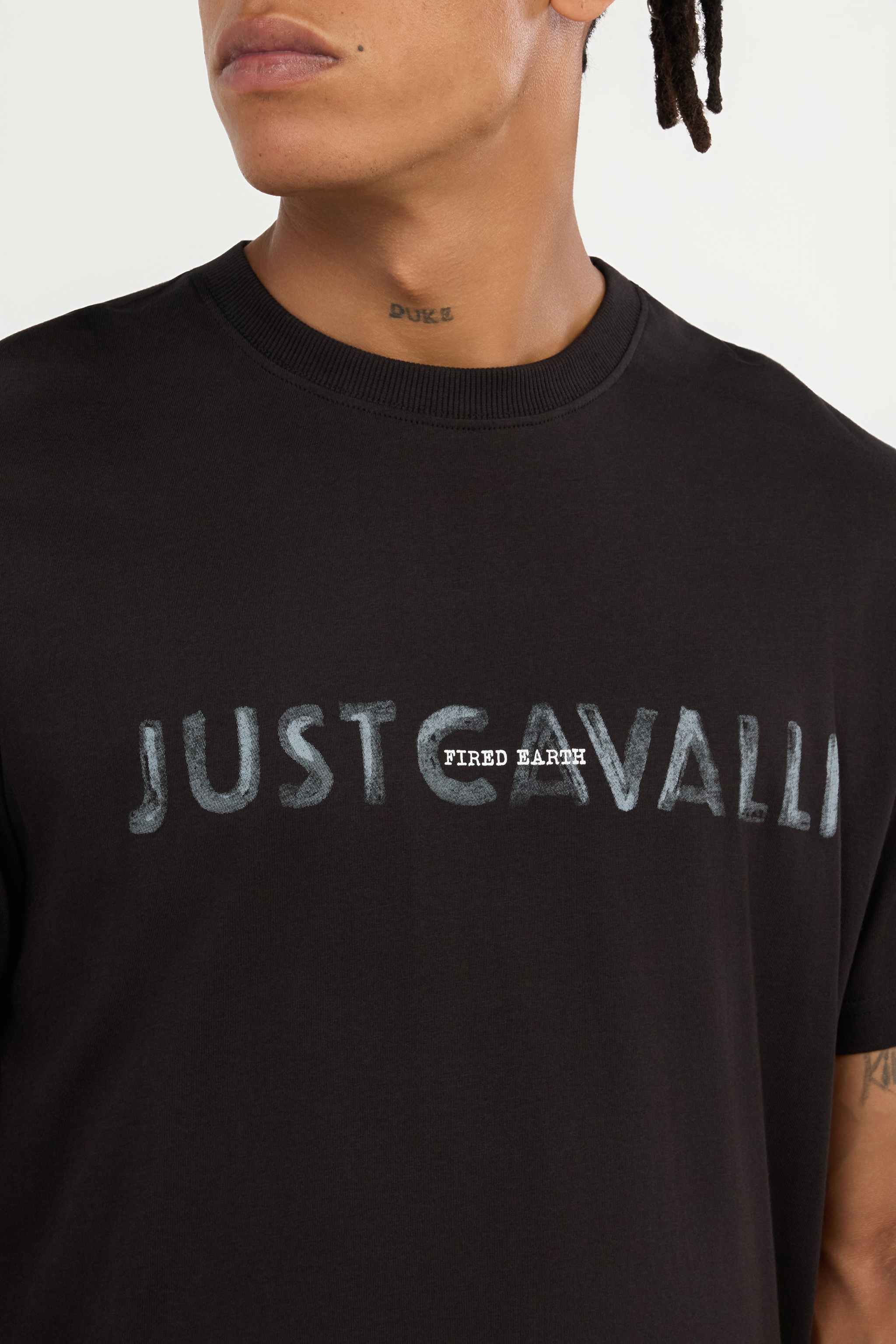 Black T-Shirt With Just Cavalli Logo