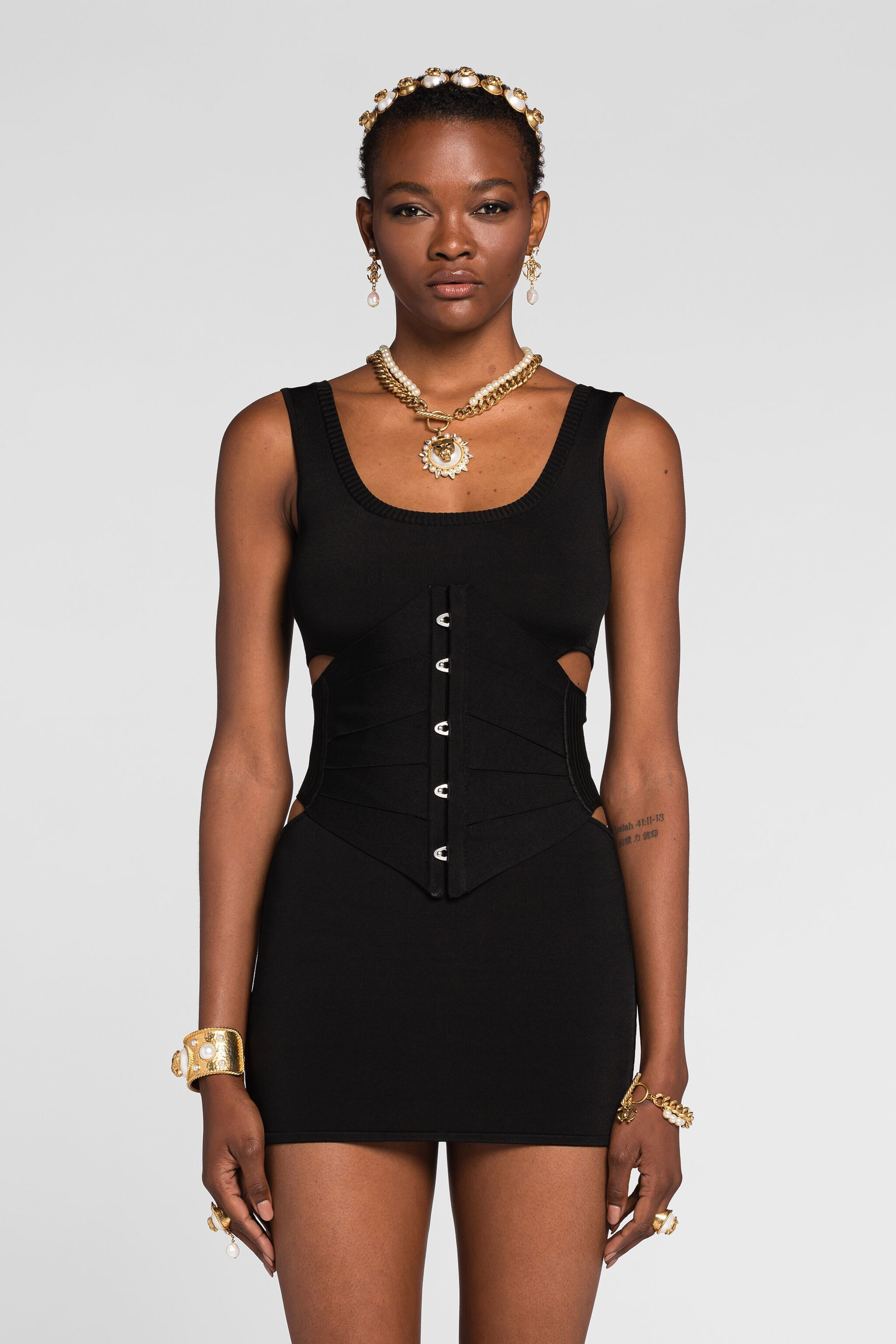 ROBERTO CAVALLI MINIKLEID MIT CUT-OUT 