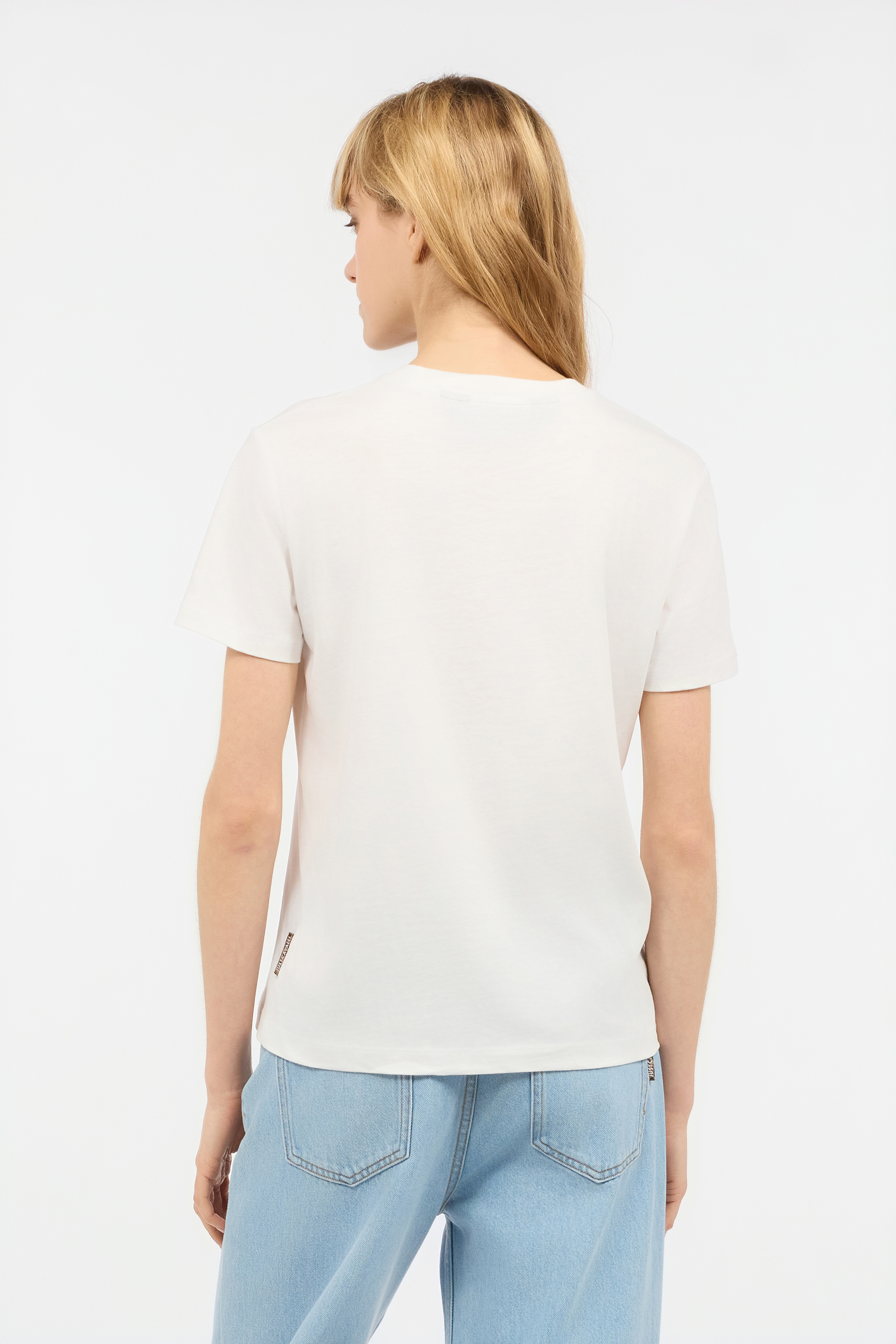 ROBERTO CAVALLI T-SHIRT MIT GRAFIK UND MONOGRAMM JC 