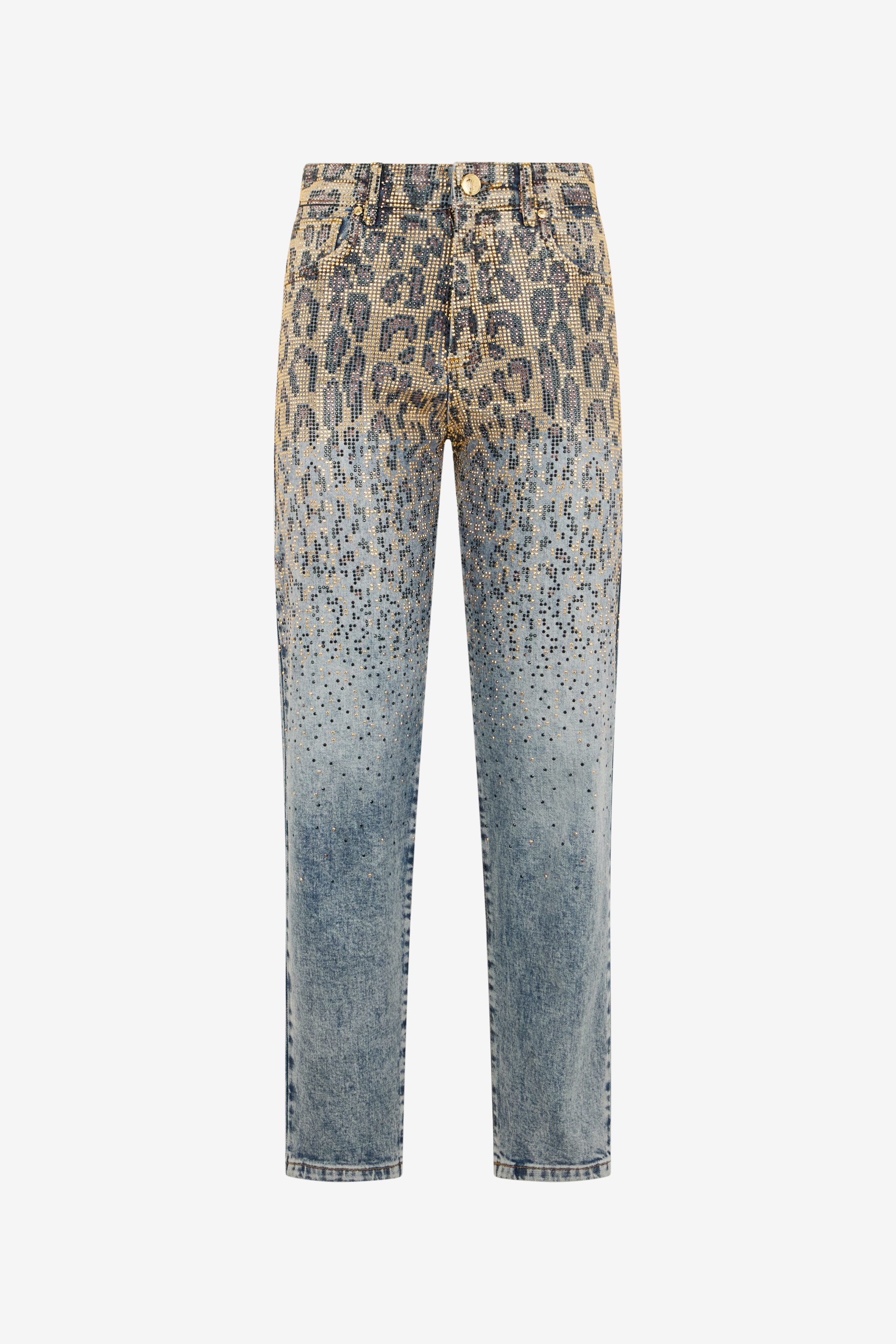 Roberto Cavalli Women's Denim Jeans With Gradient Rhinestone Effect - Ready To Wear Denim