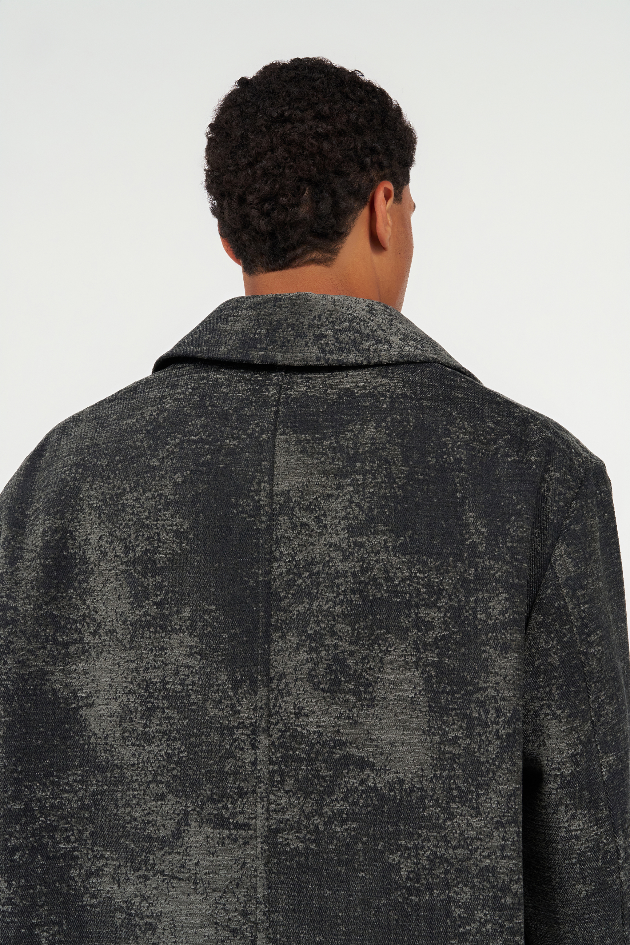 Roberto Cavalli Double-breasted Coat With Distressed Effect In Black