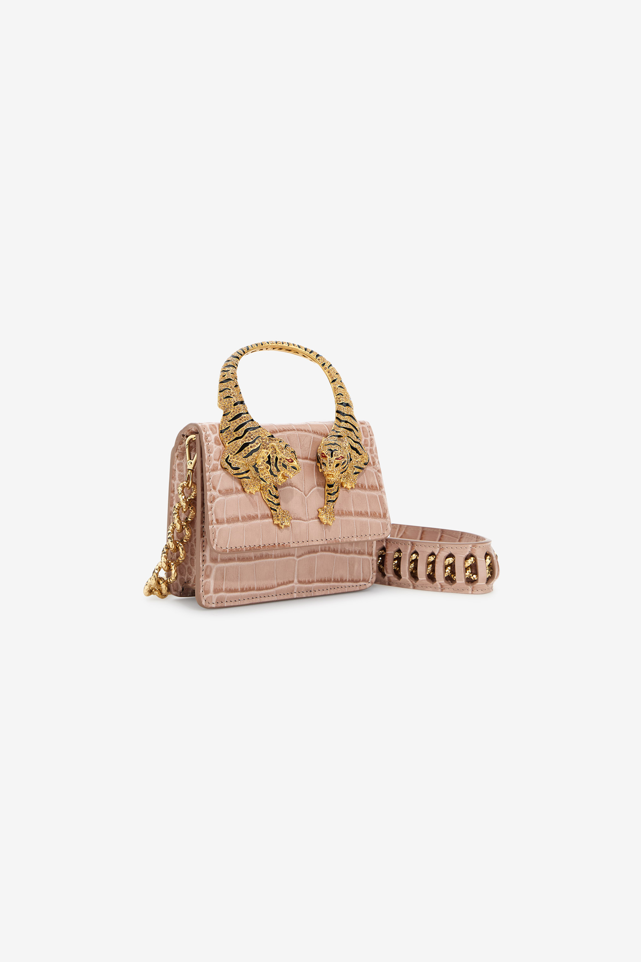 Roberto Cavalli Small Roar Bag In Pink