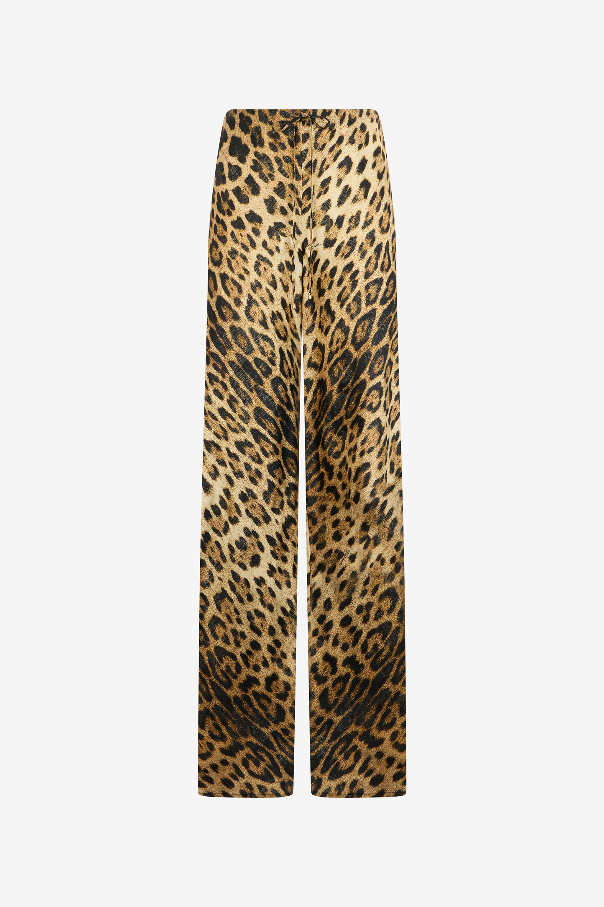 Roberto Cavalli Women's Leopard Print Palazzo Pants - Trousers & Shorts Natural
