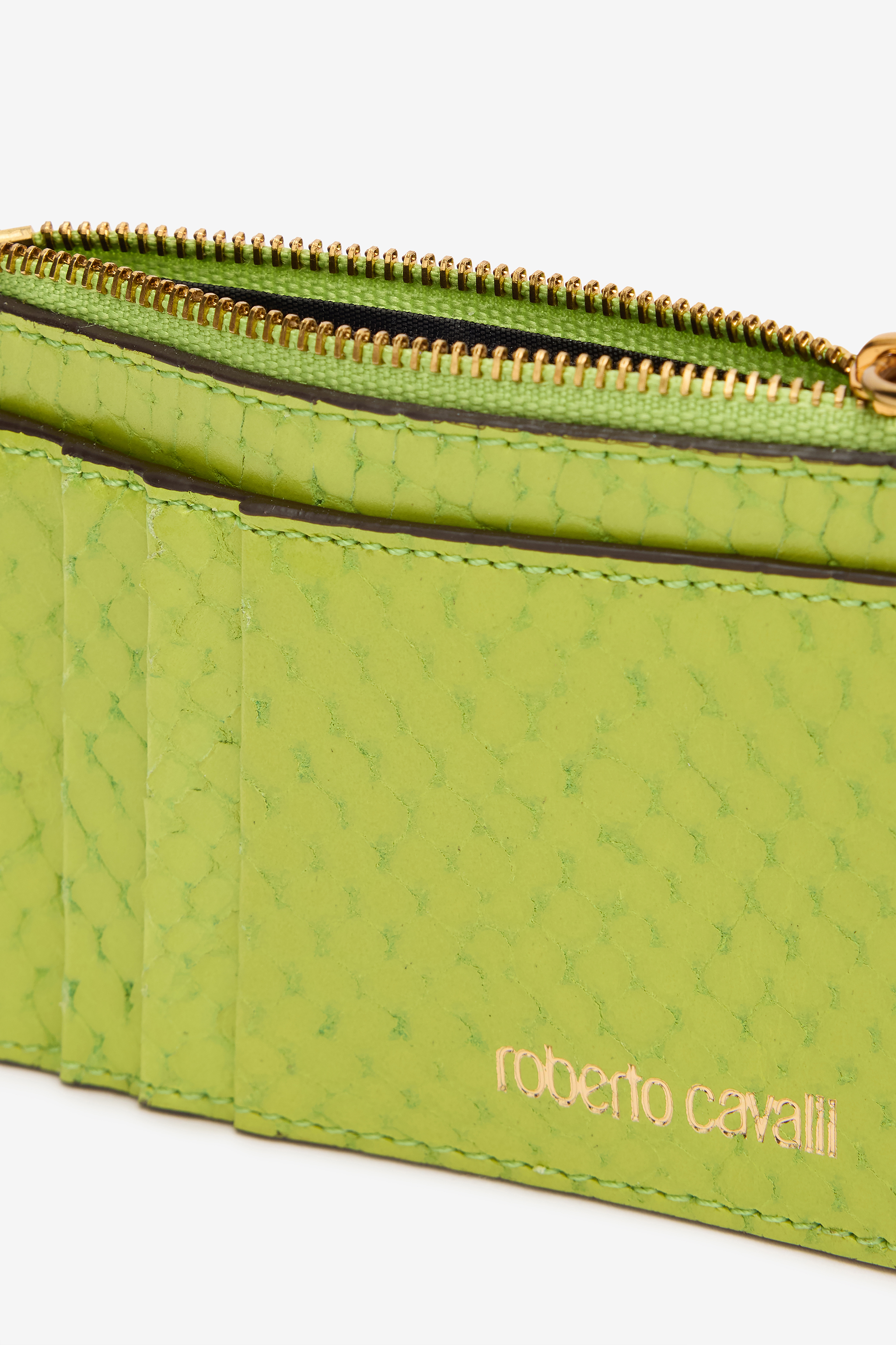 ROBERTO CAVALLI MÜNZBÖRSE MIT SCHLANGENSCHUPPEN-EFFEKT