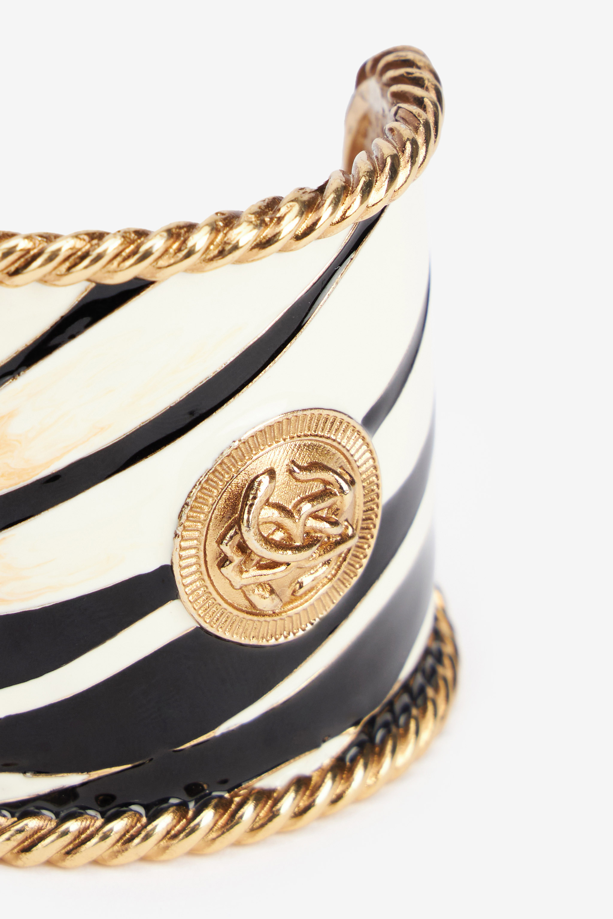 Roberto Cavalli Enameled Metal Bracelet In Gold