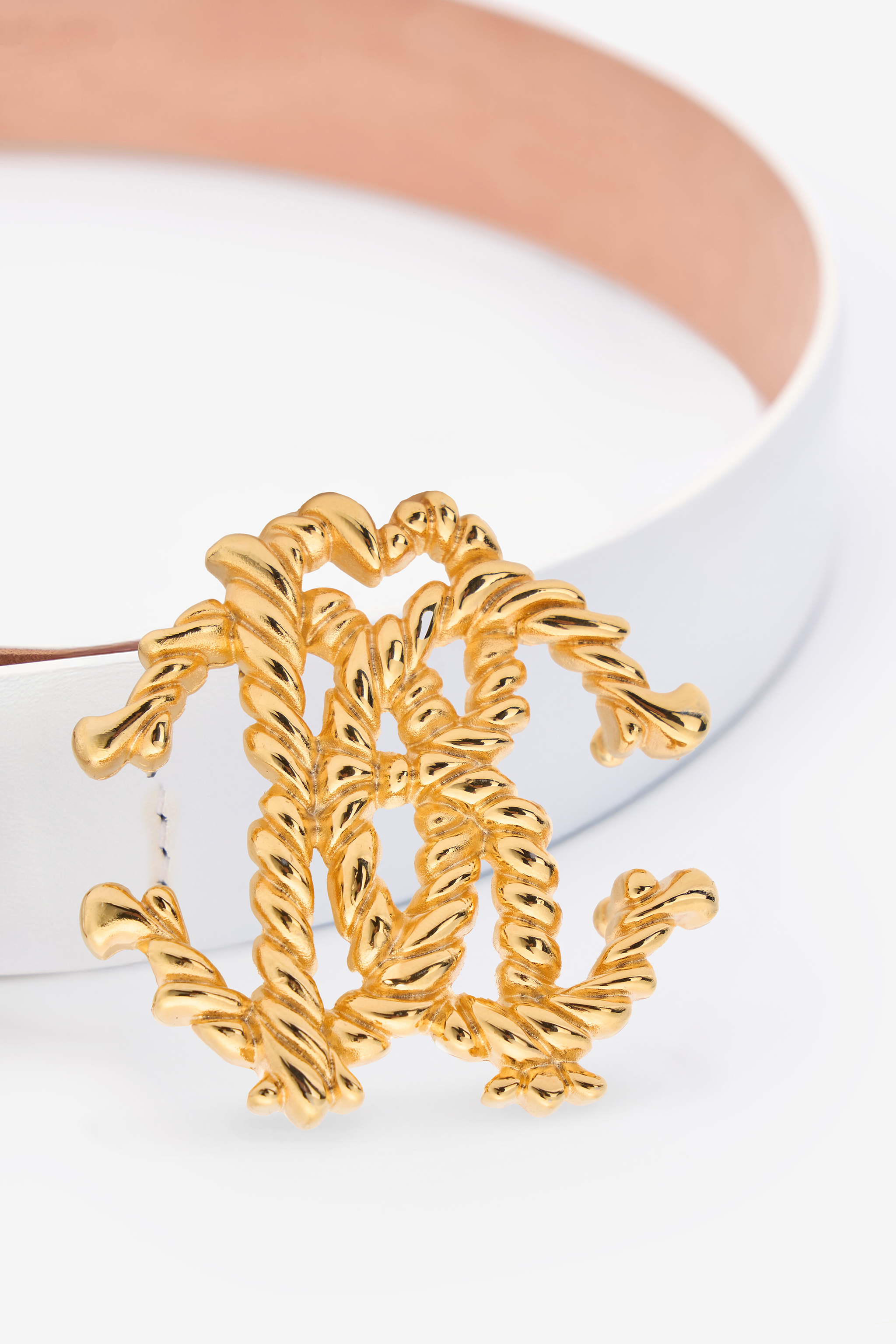 ROBERTO CAVALLI BELT WITH SCULPTURE BUCKLE