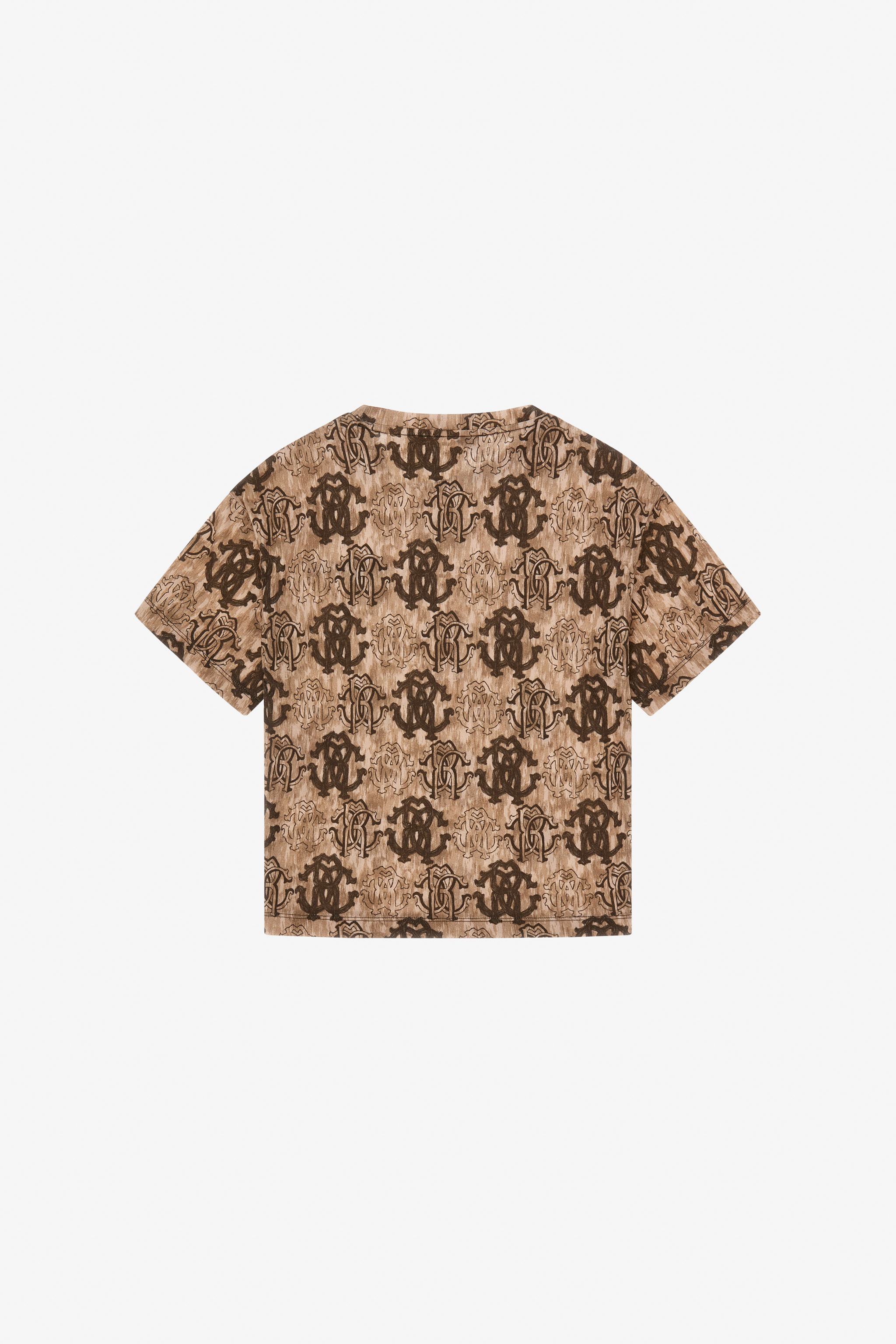 Roberto Cavalli Rc Logo T-shirt In Light Brown
