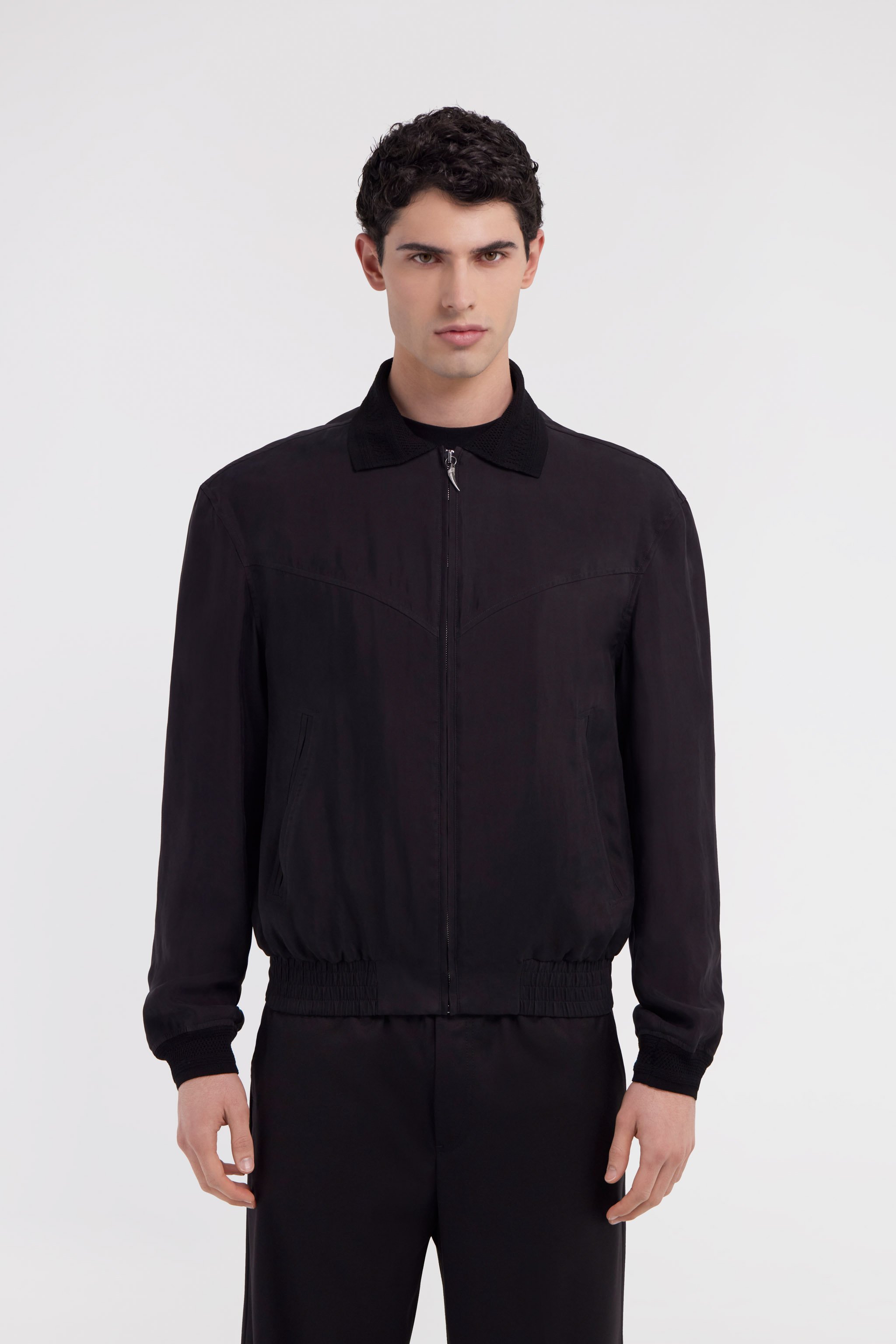 Shop Roberto Cavalli Schwarze Bomberjacke In Black