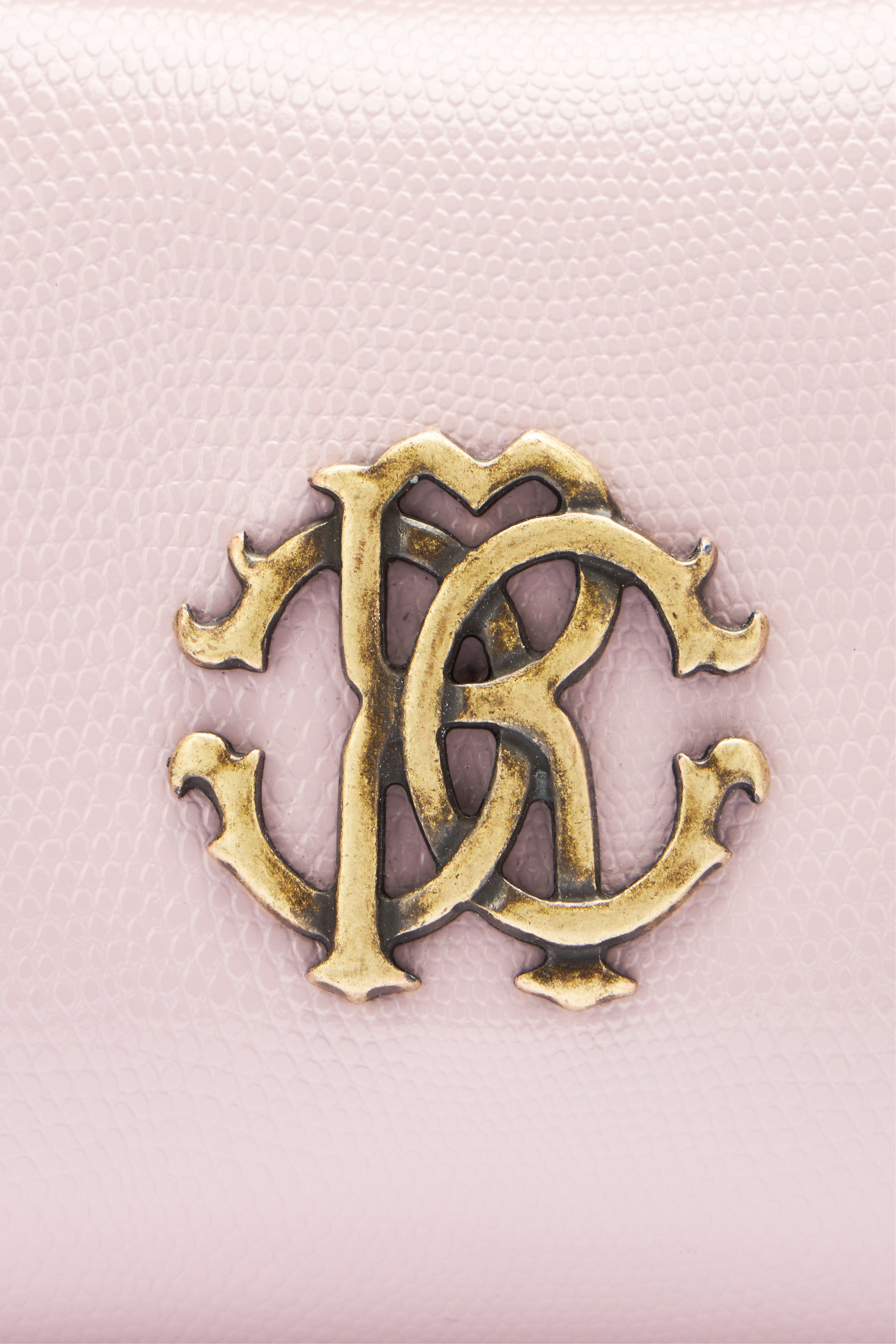 Roberto Cavalli Shoulder Bag With Monogram Rc In Pink
