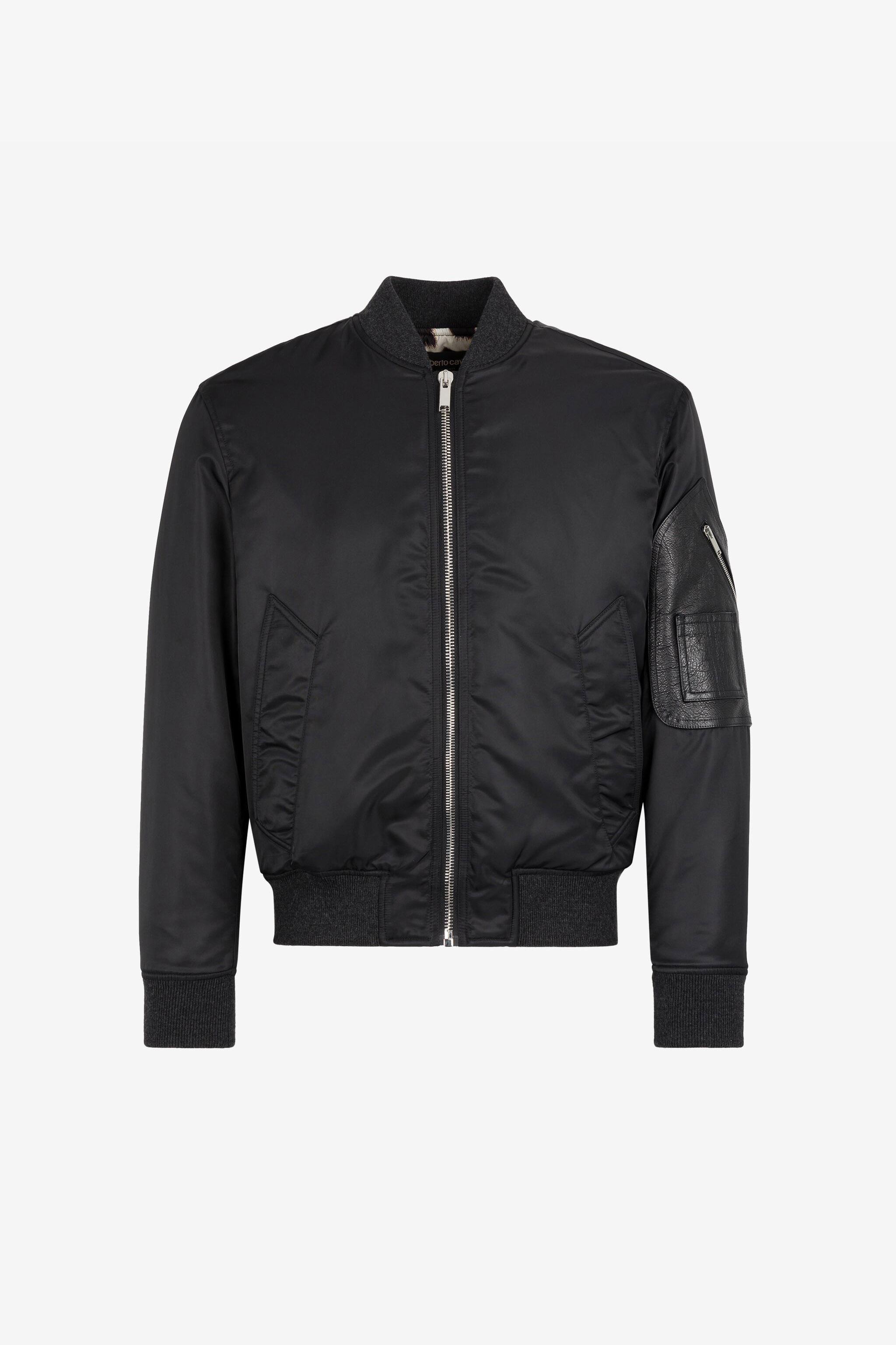 ちゃんWAXED LOGO BOMBER - BLACK 6_af050045-8eb1-4c49-873e-