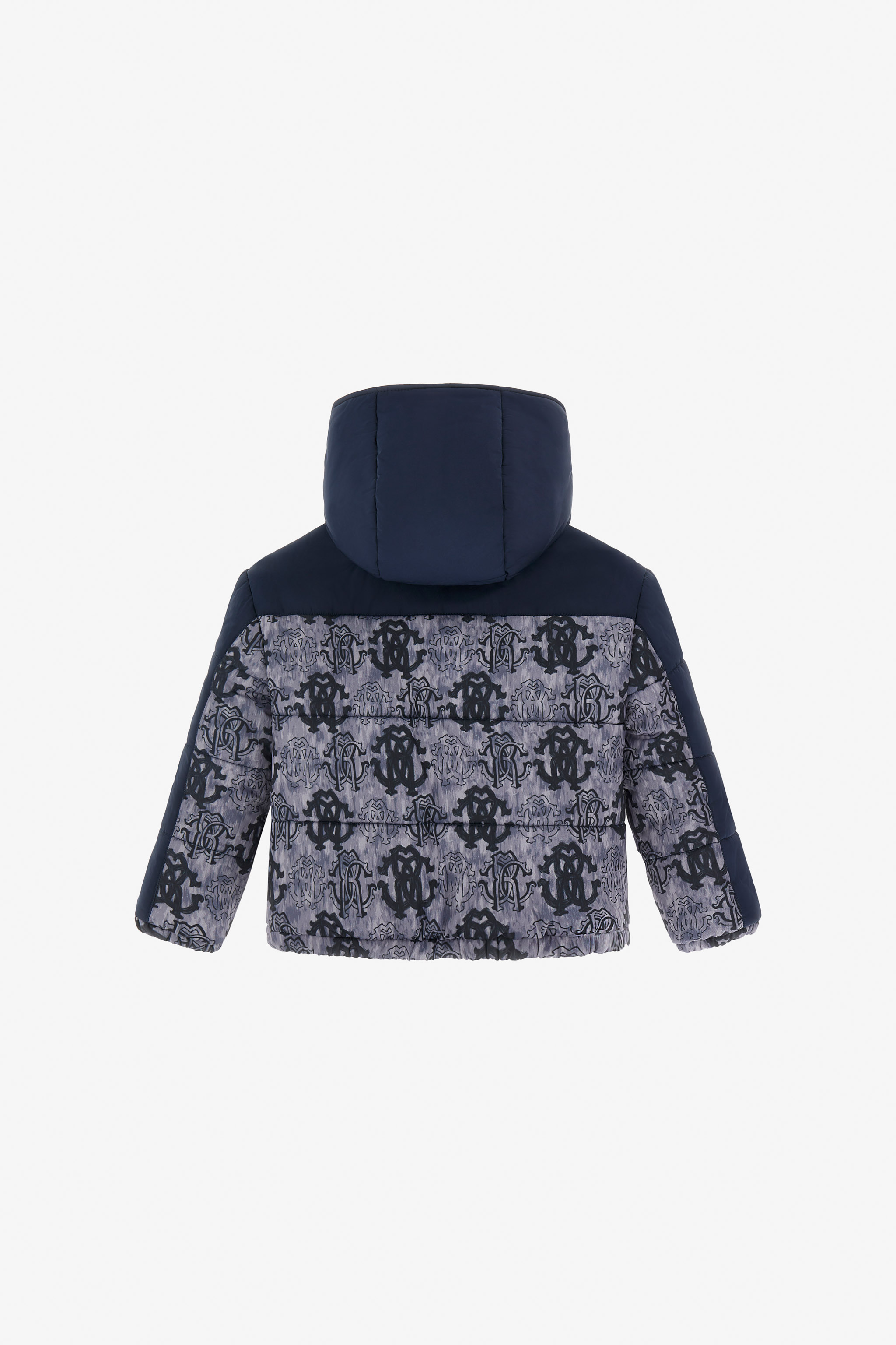 Roberto Cavalli Rc Logo Jacket In Grey/blue