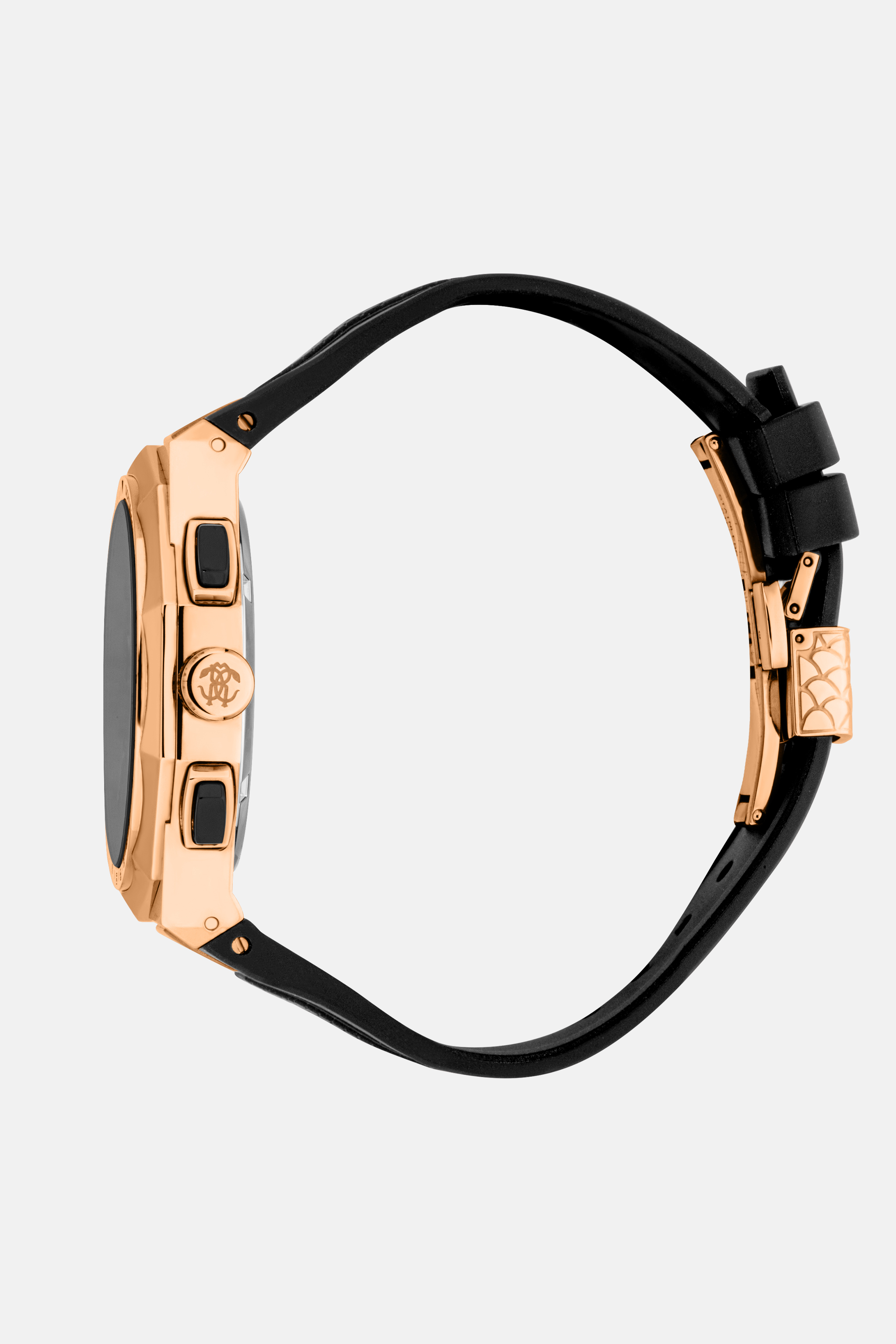  Roberto Cavalli Roberto Cavalli By Franck Muller Men’s Chronograph Watch - Male Watches Rose Gold Black 44~mm 