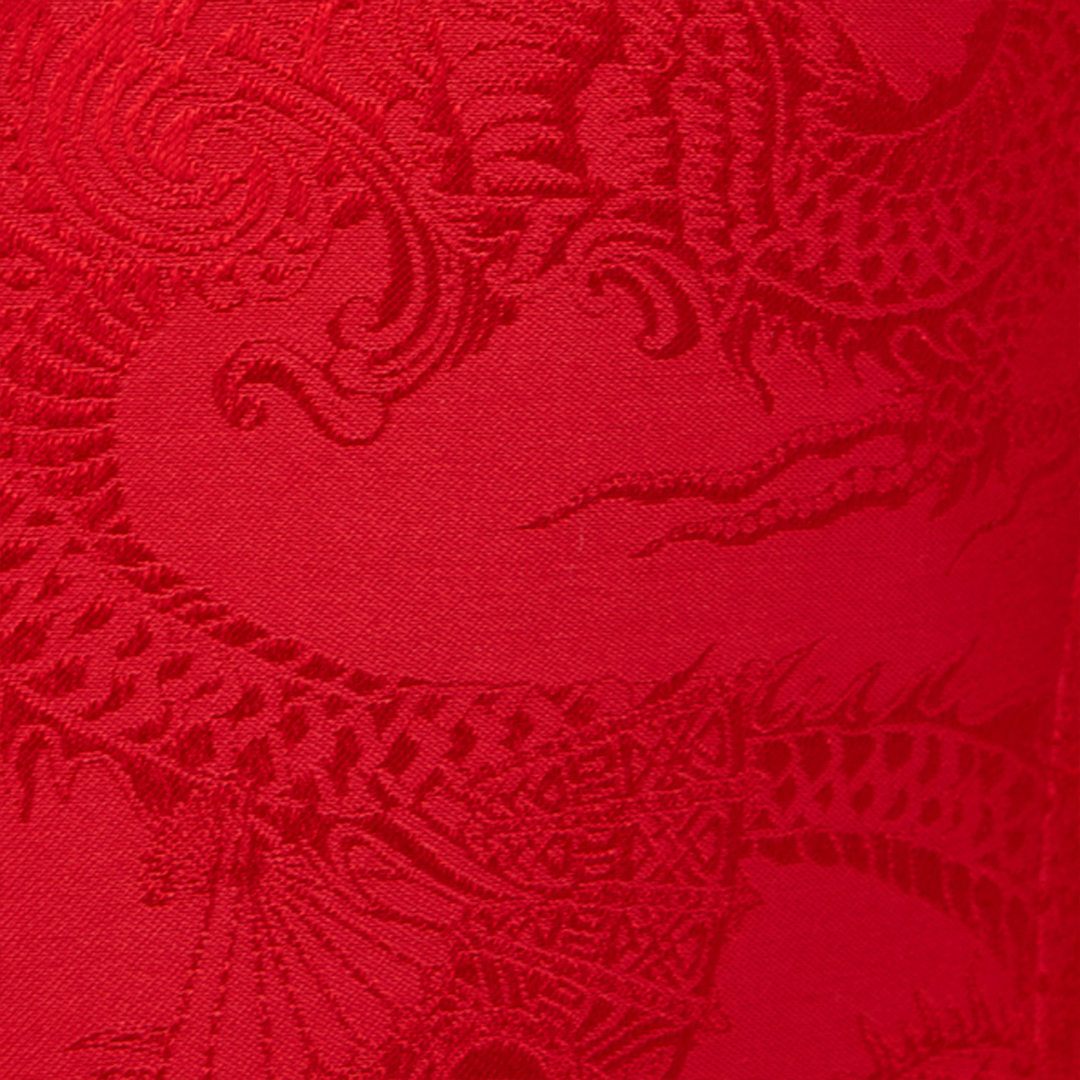 Roberto Cavalli Dark Red Jacket With Dragon Motif In Red