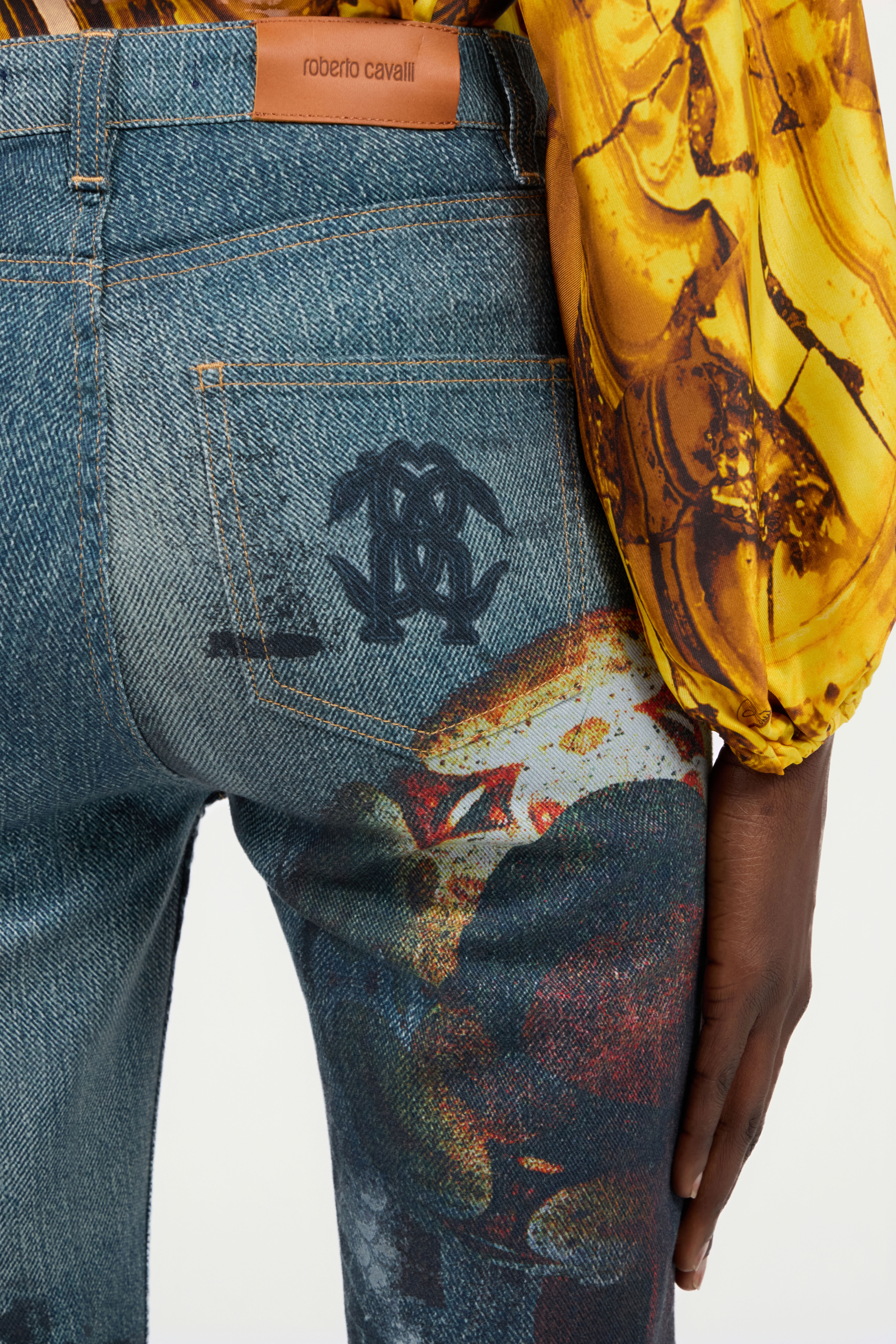 Garden Rose Print Jeans