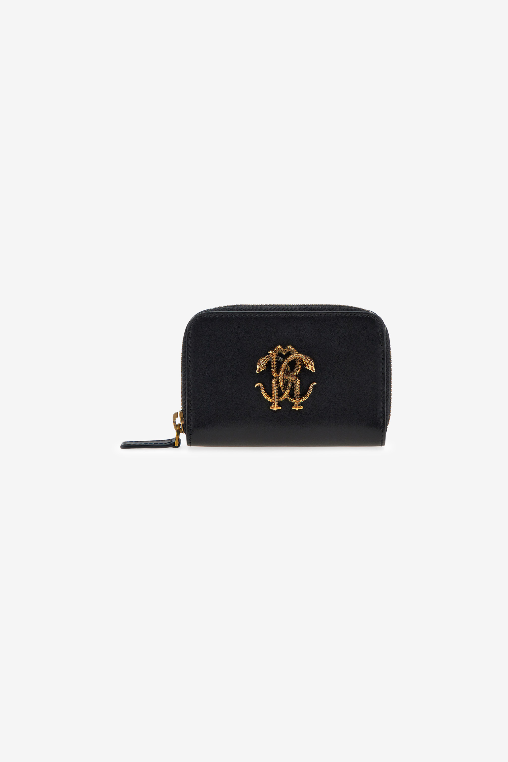 ROBERTO CAVALLI SMALL WALLET WITH MONOGRAM RC AND ZIP