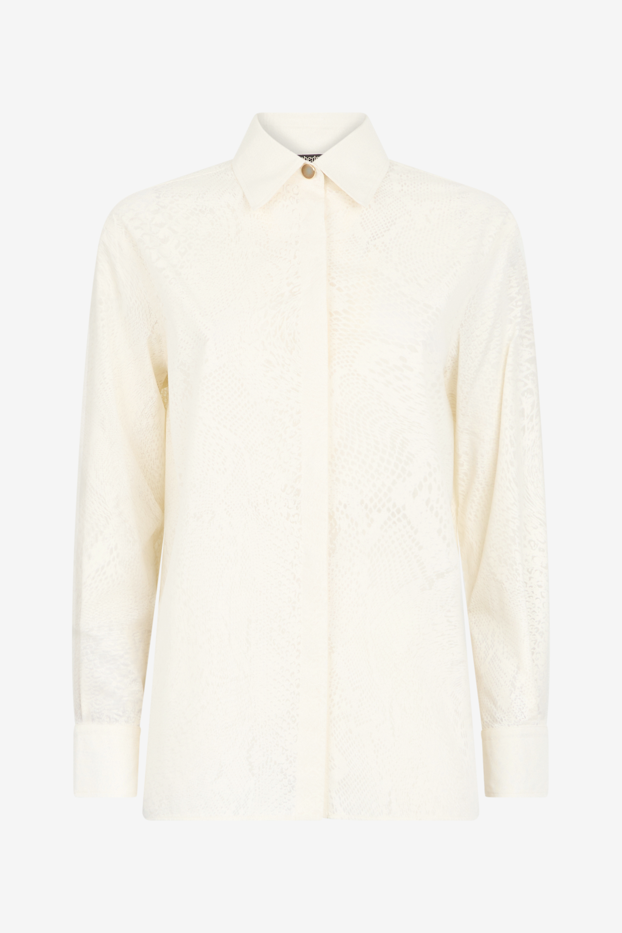 Roberto Cavalli Women's Ivory Python-Print Shirt - Ready To Wear