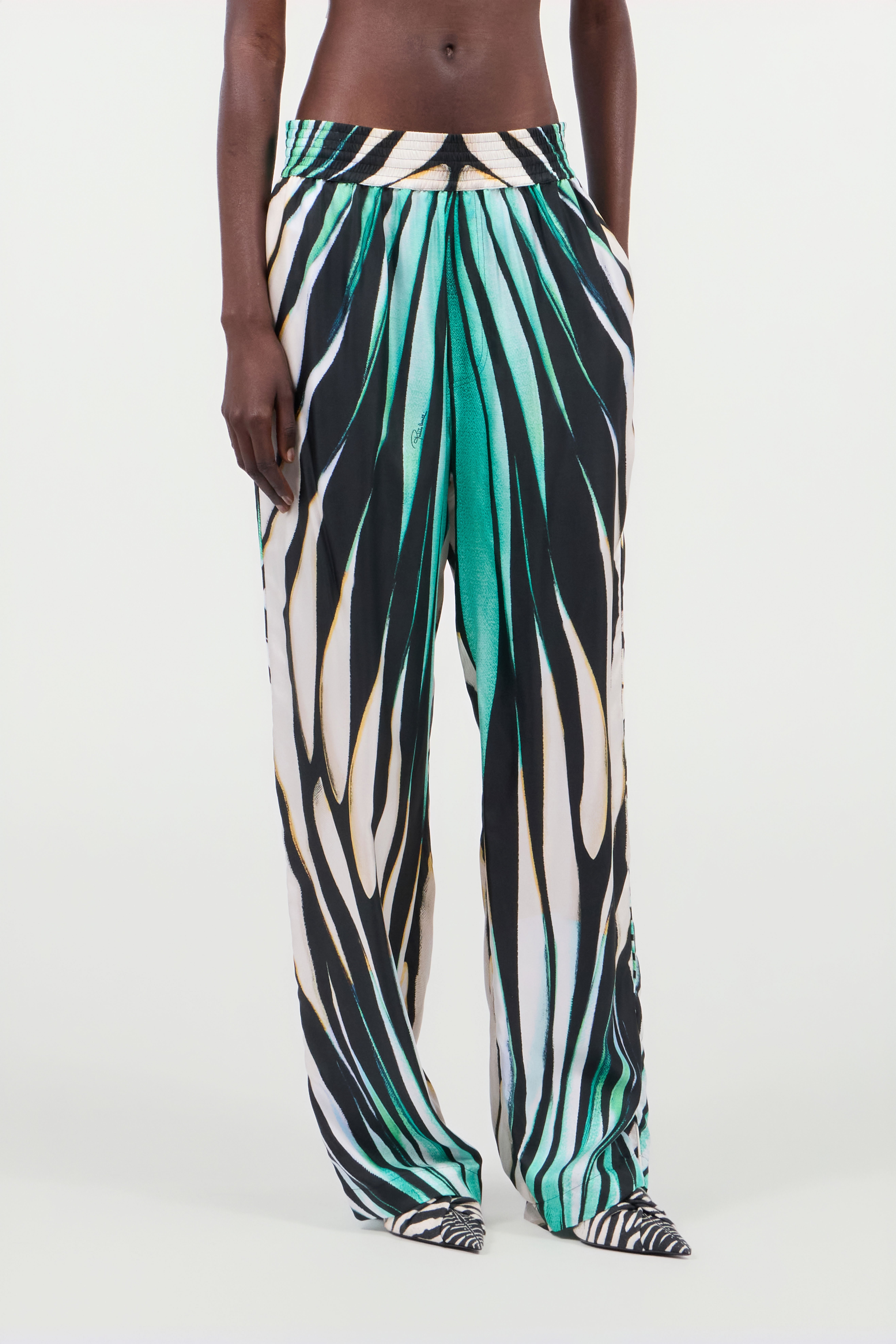 Tropical Elegance Palazzo Pants