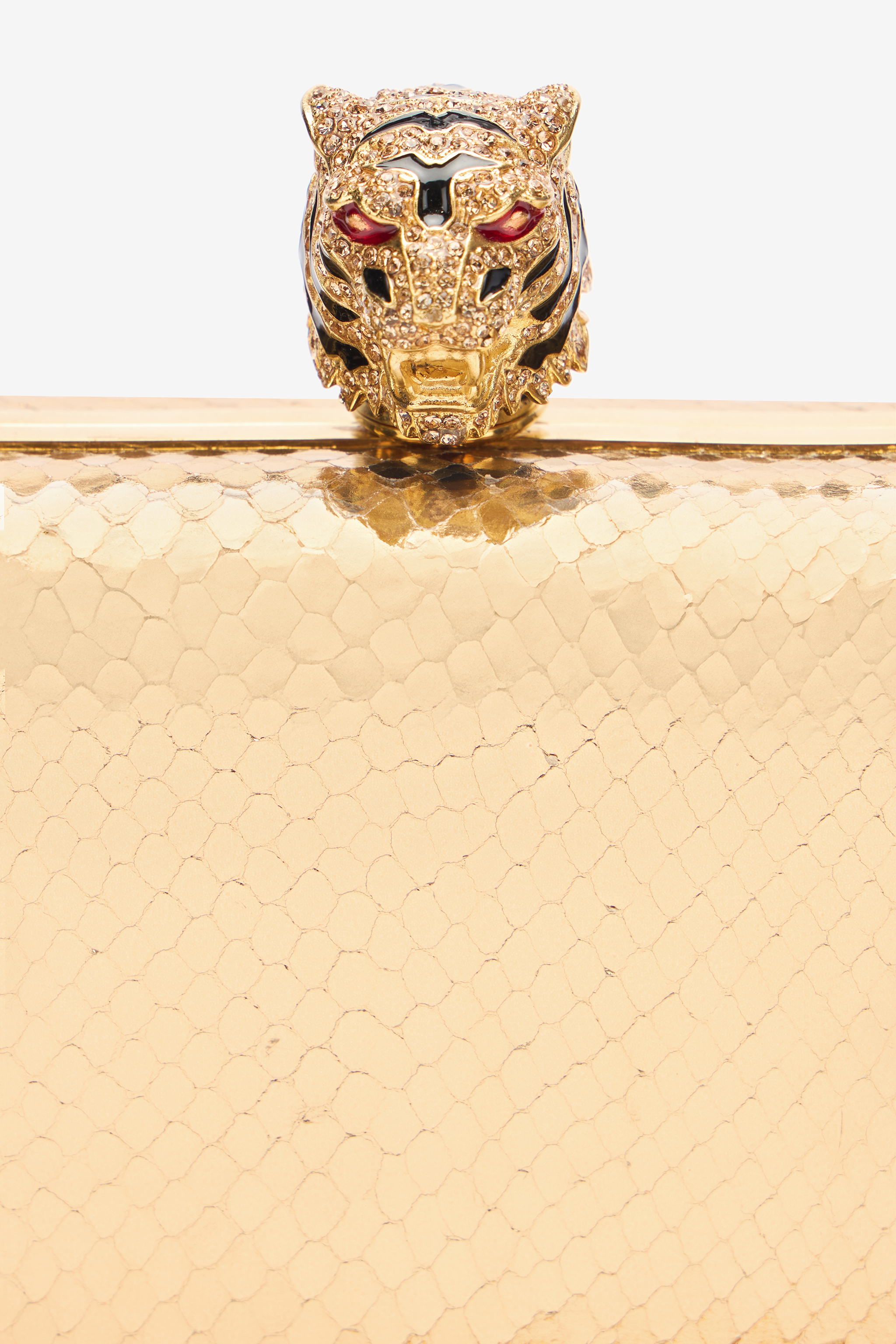 ROBERTO CAVALLI CLUTCH AUS LEDER MIT TIGER