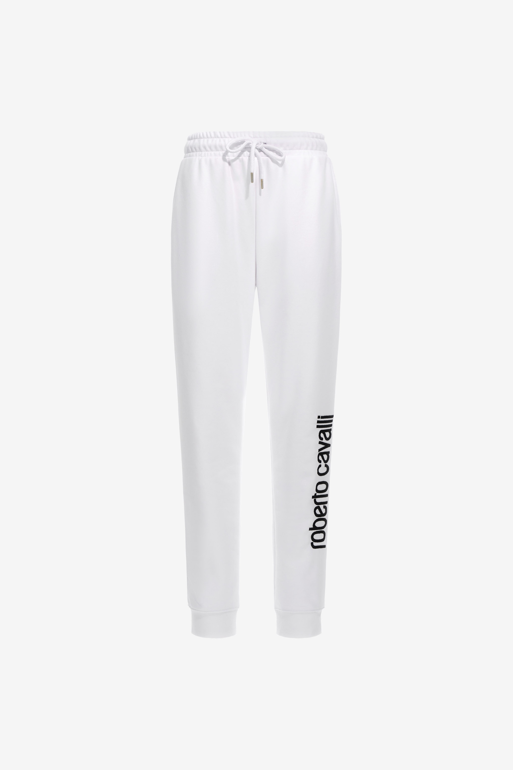 Roberto Cavalli Women's White Sporty Pants With Logo - Trousers & Shorts - Image 1