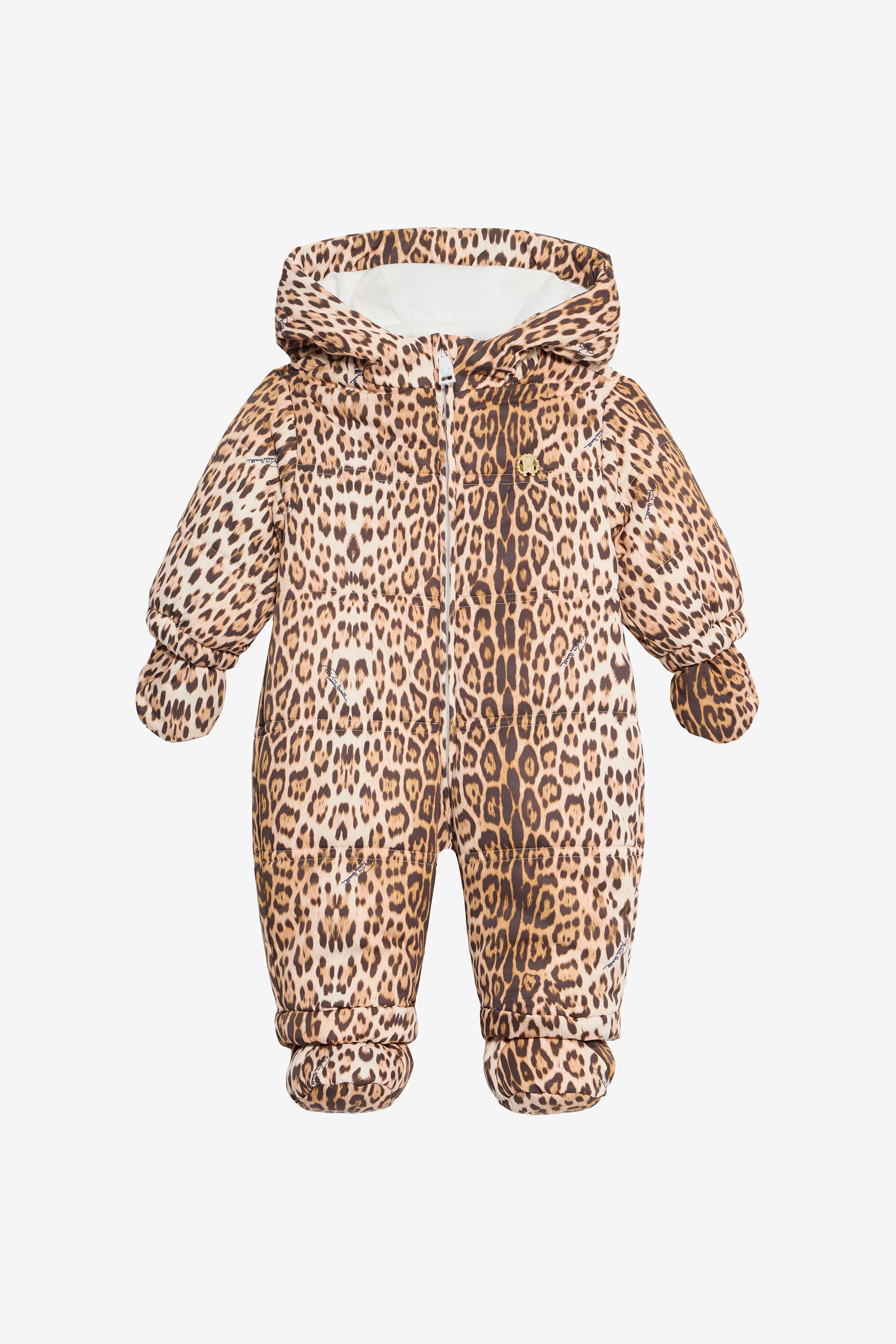 Roberto Cavalli Leopard Print Padded Jumpsuit - Accessories Natural