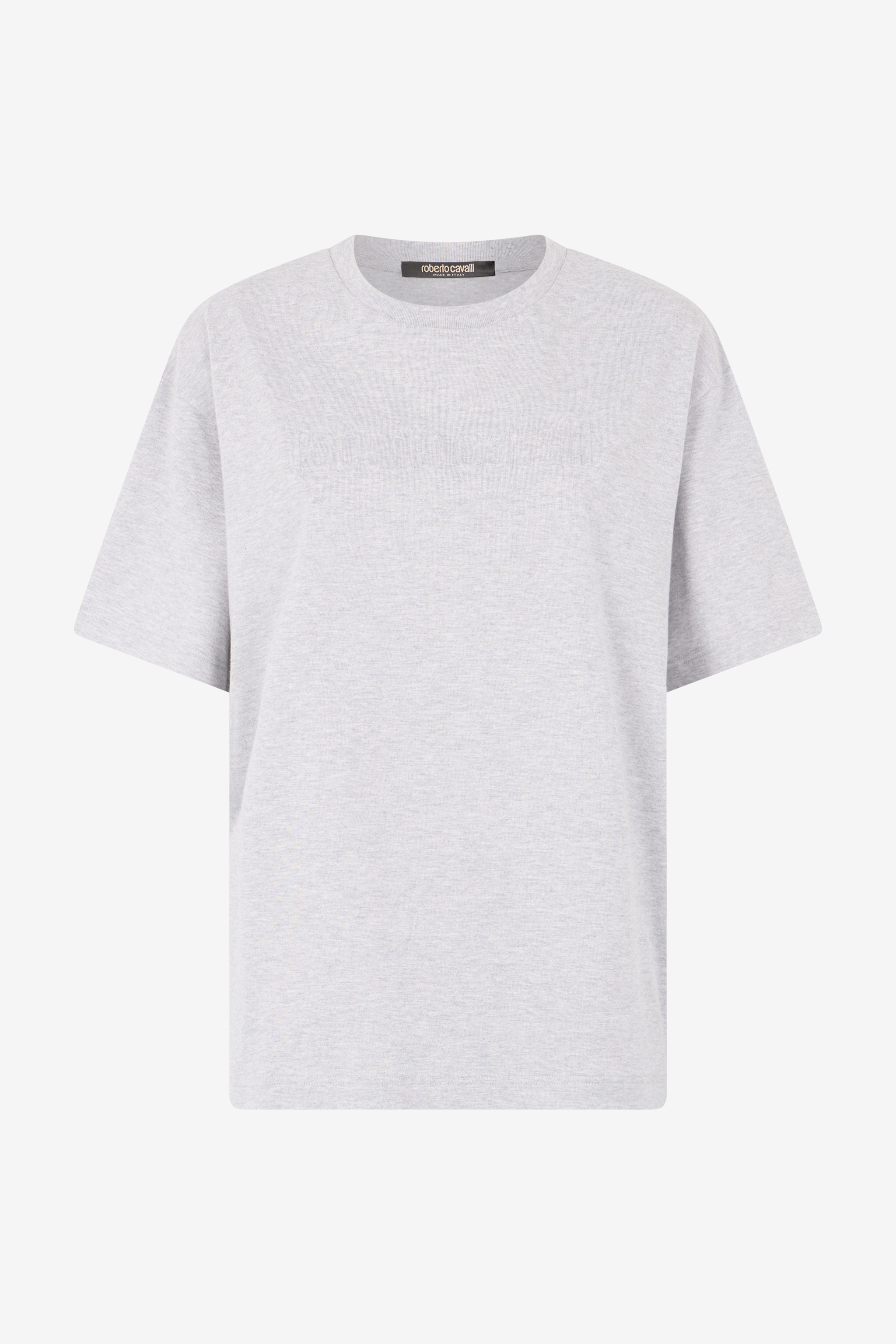 Shop Roberto Cavalli T-shirt Mit Logo In Gray