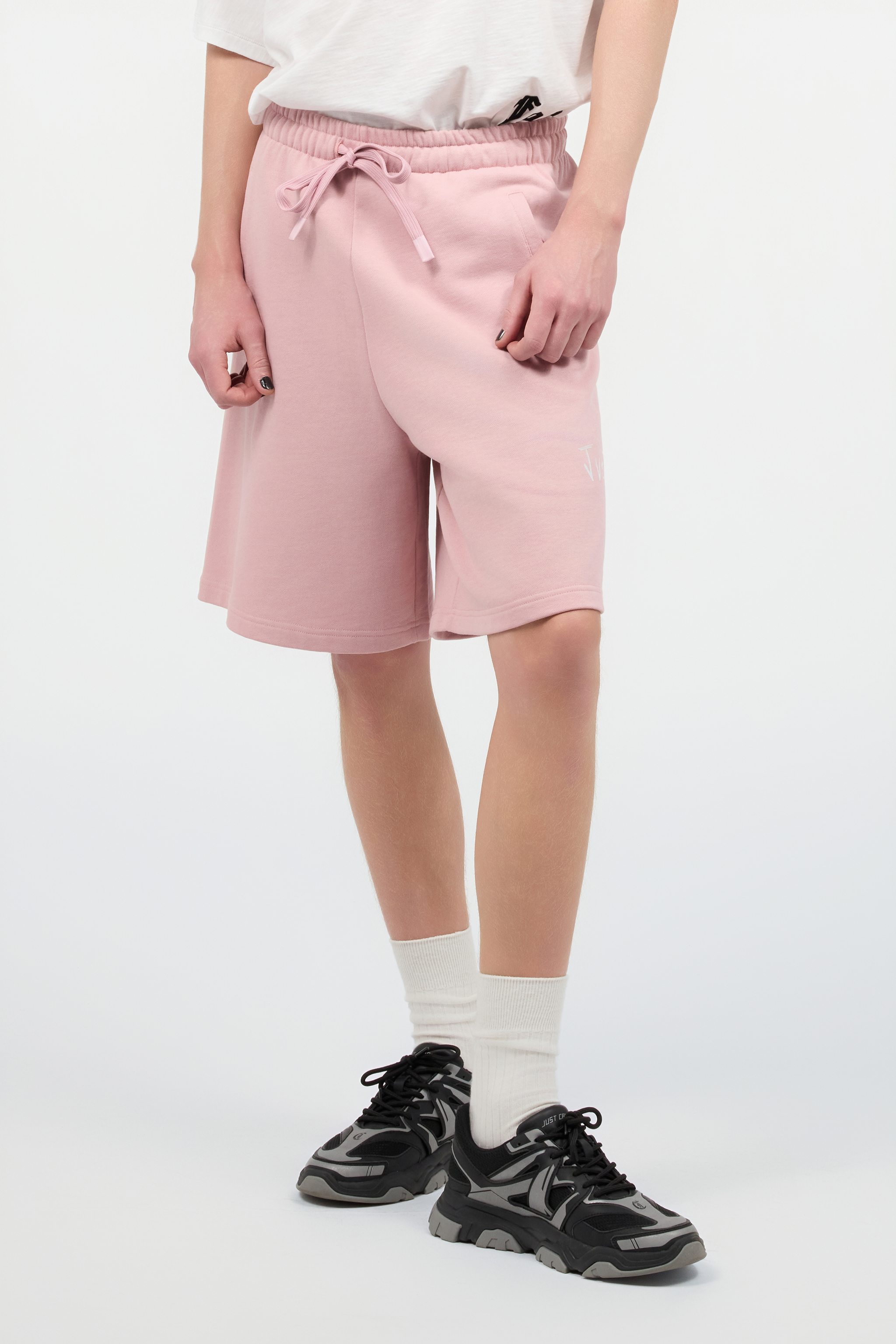Roberto Cavalli Sports Shorts With Logo In Pink