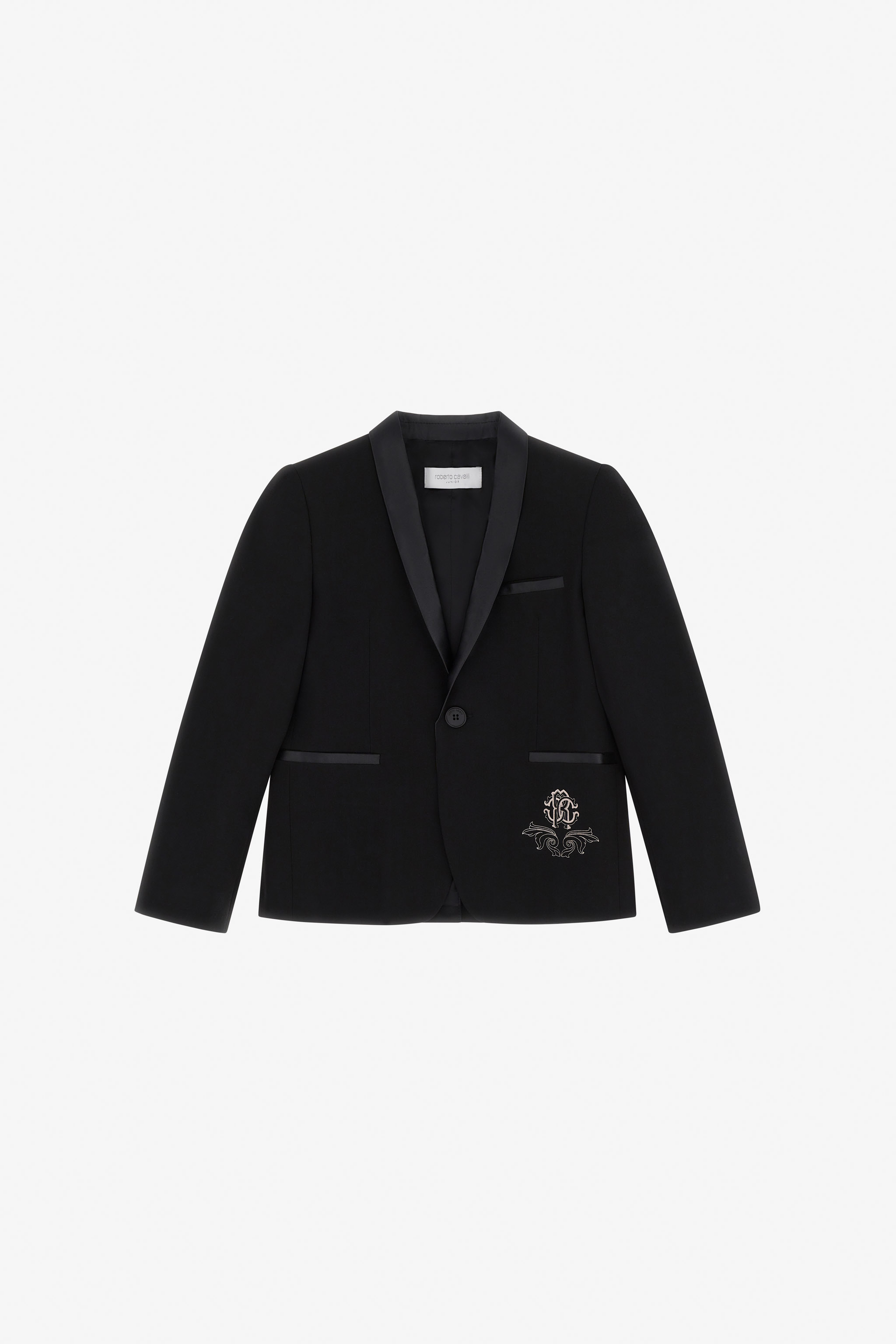 RC Logo jacket in Black for Boys | Roberto Cavalli®