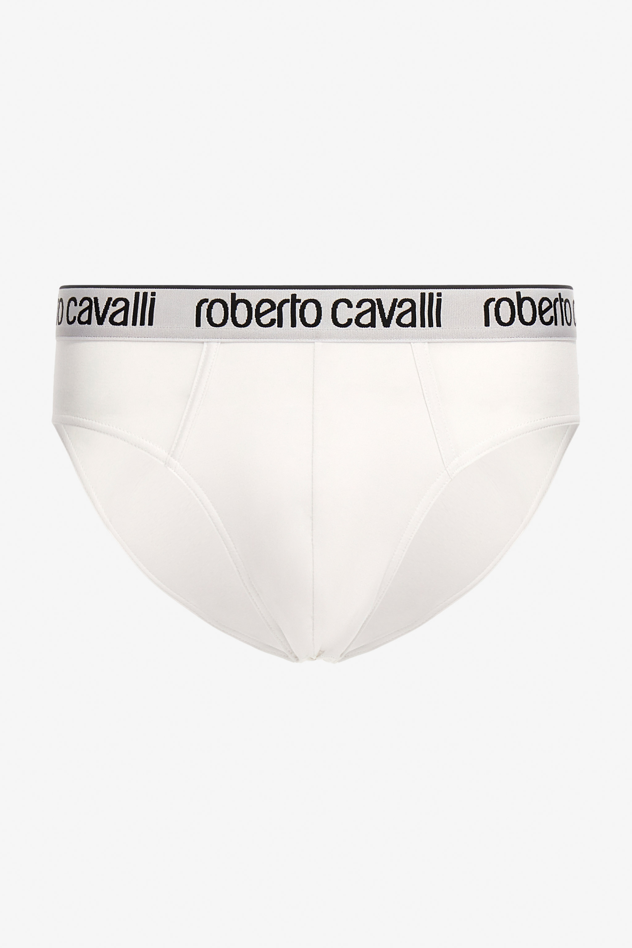 Roberto Cavalli Men's White Logo Briefs - Underwear