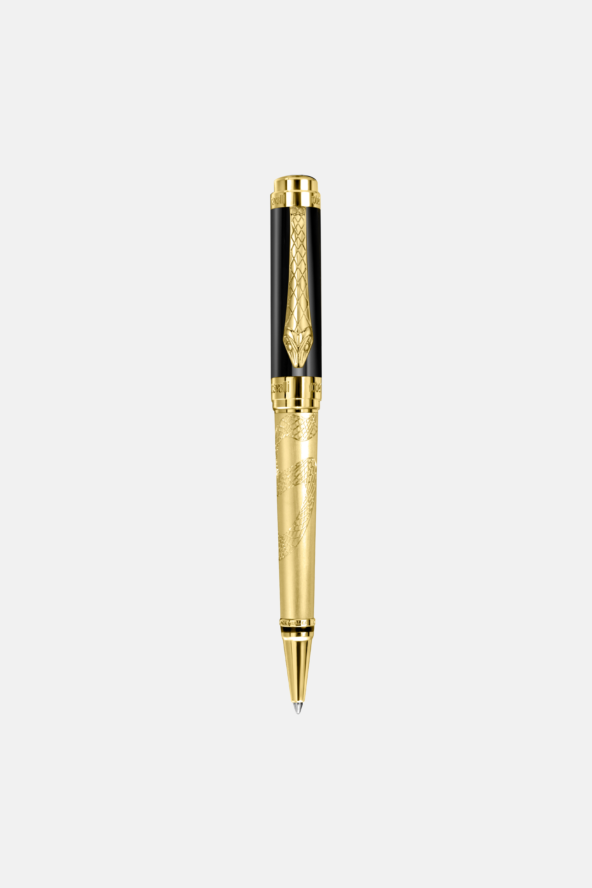 Roberto Cavalli Men's Gold/Black Serpentine Ballpoint Pen - Pens