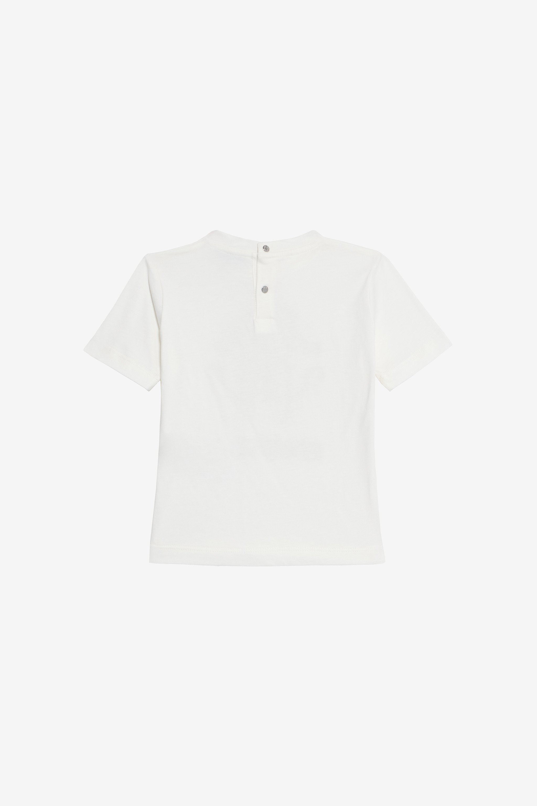 Roberto Cavalli Milk White T-shirt With Rc Monogram And Logo In Neutral
