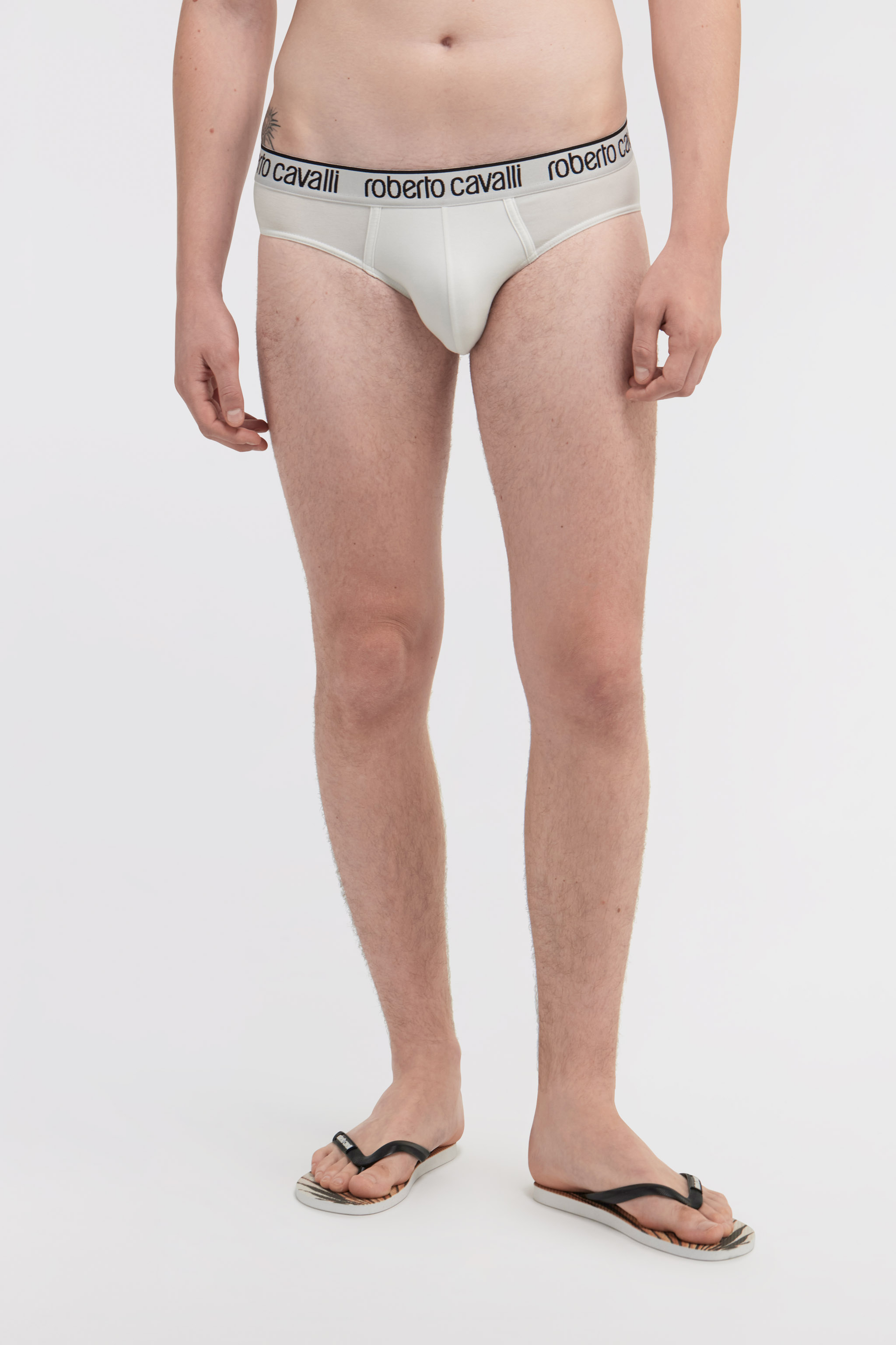 Roberto Cavalli Logo Briefs In White