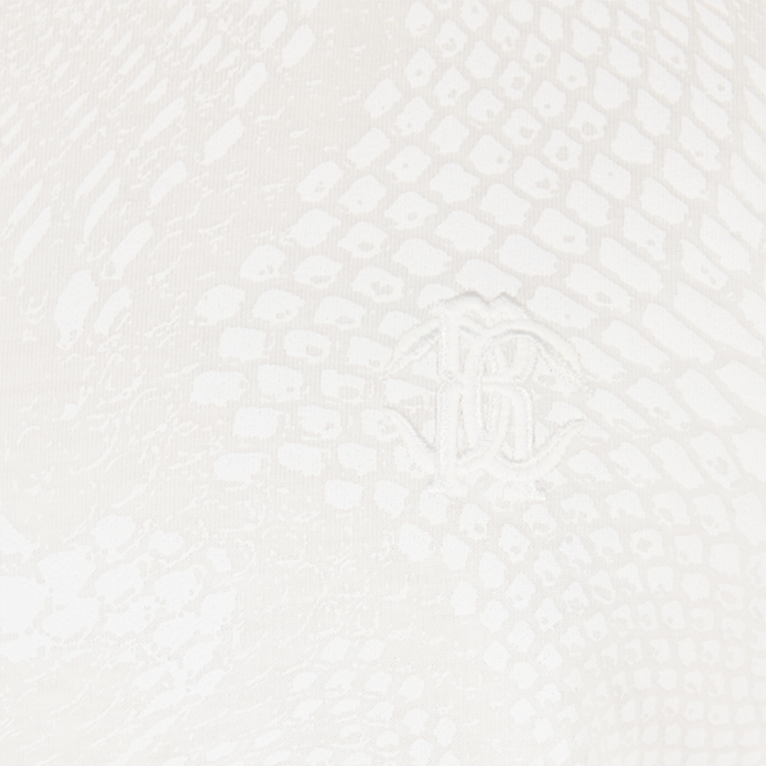 Roberto Cavalli Snake Scale-print T-shirt In Ivory