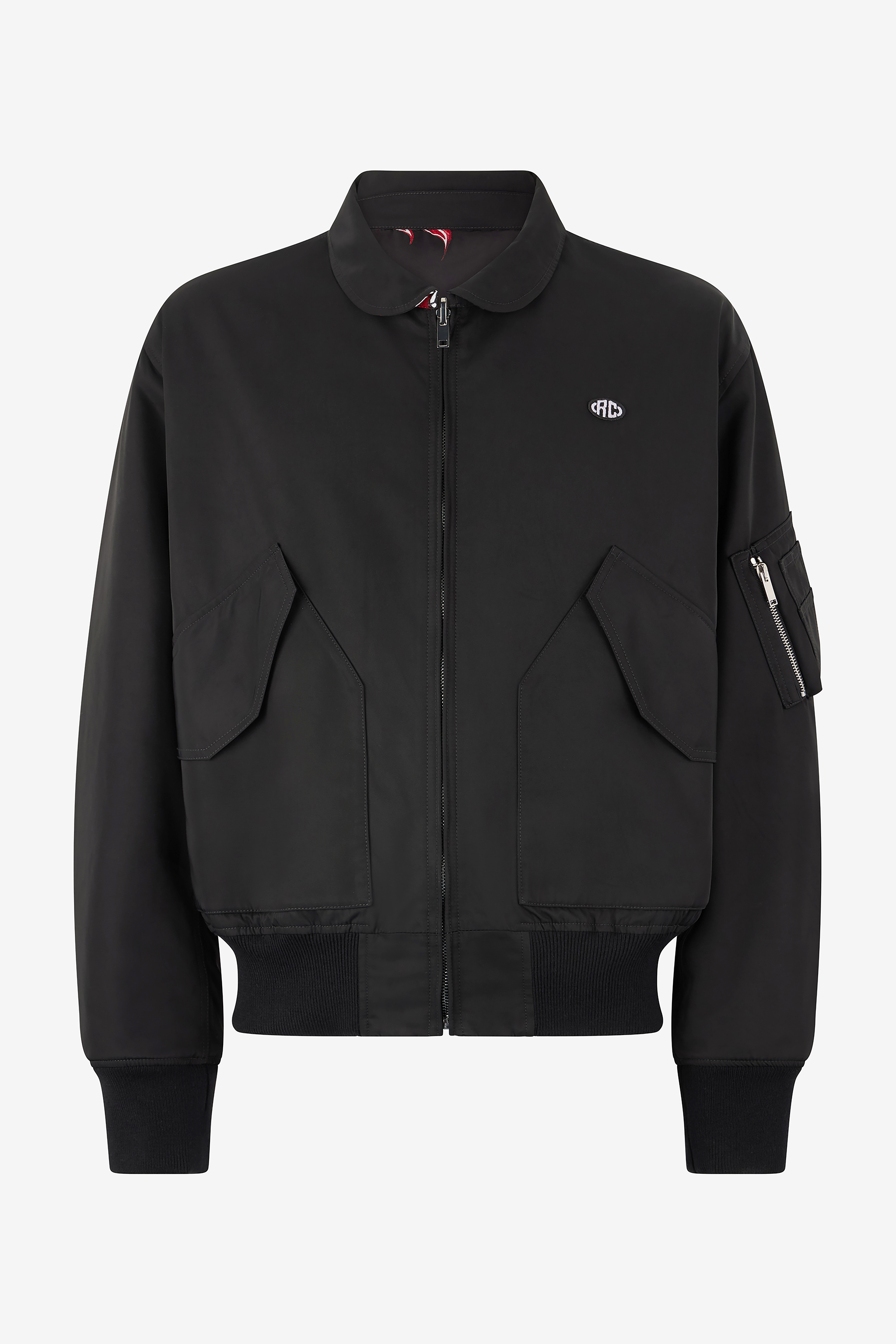 Roberto Cavalli Reversible Bomber Jacket With Dragon In Black
