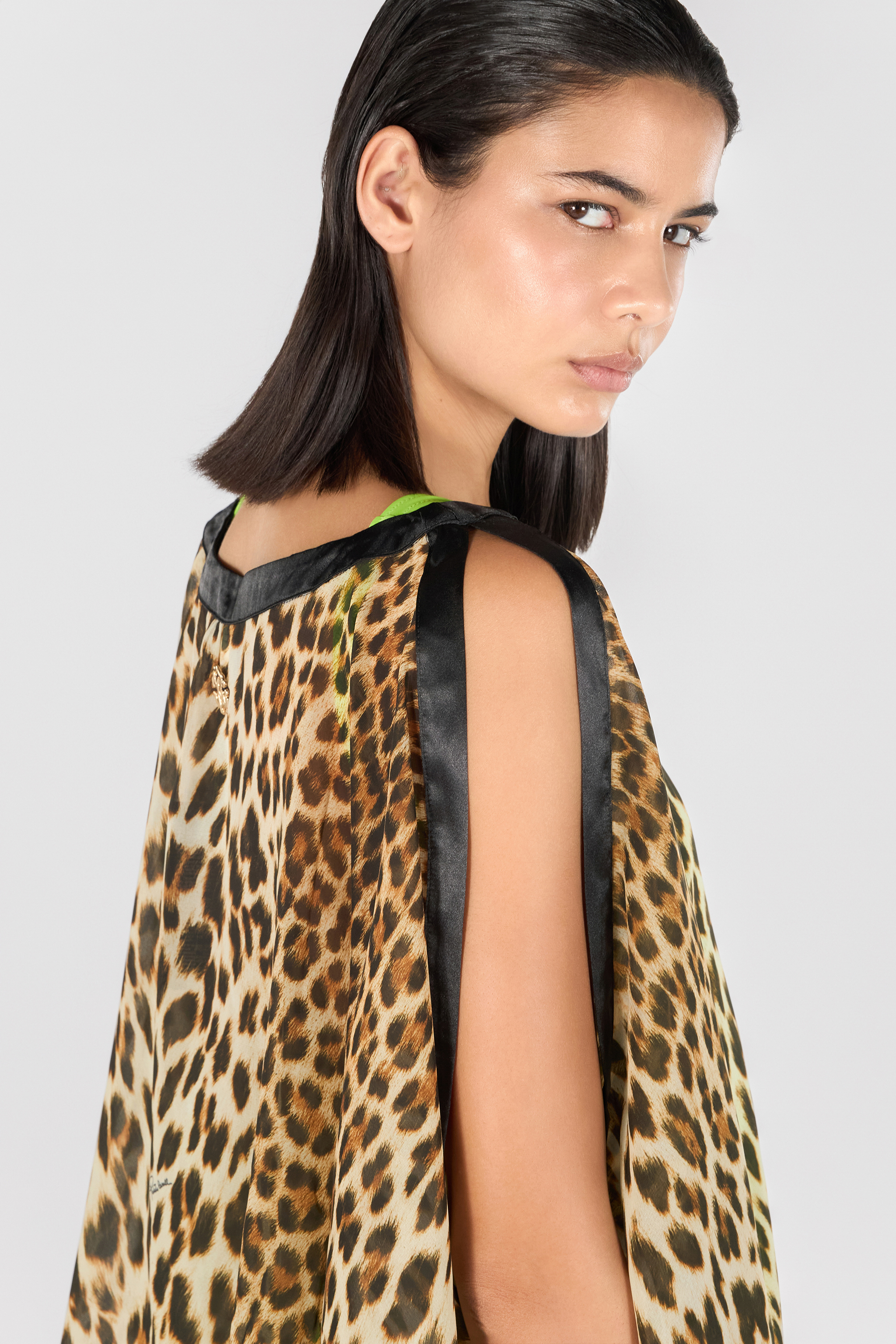 Roberto Cavalli Leopard Kaftan In Cheetah