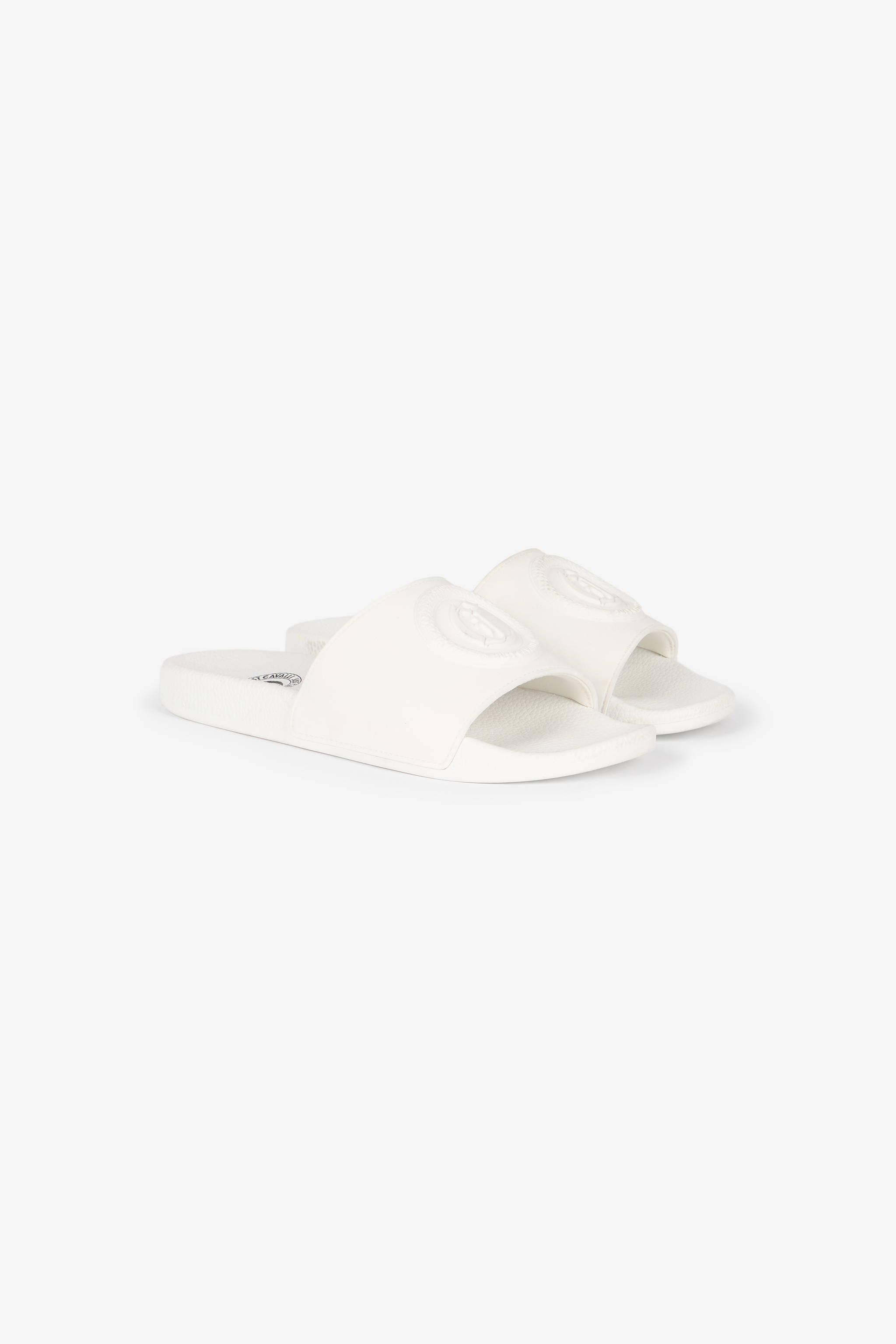 ROBERTO CAVALLI SLIPPER MIT MONOGRAMM JC UND LOGO