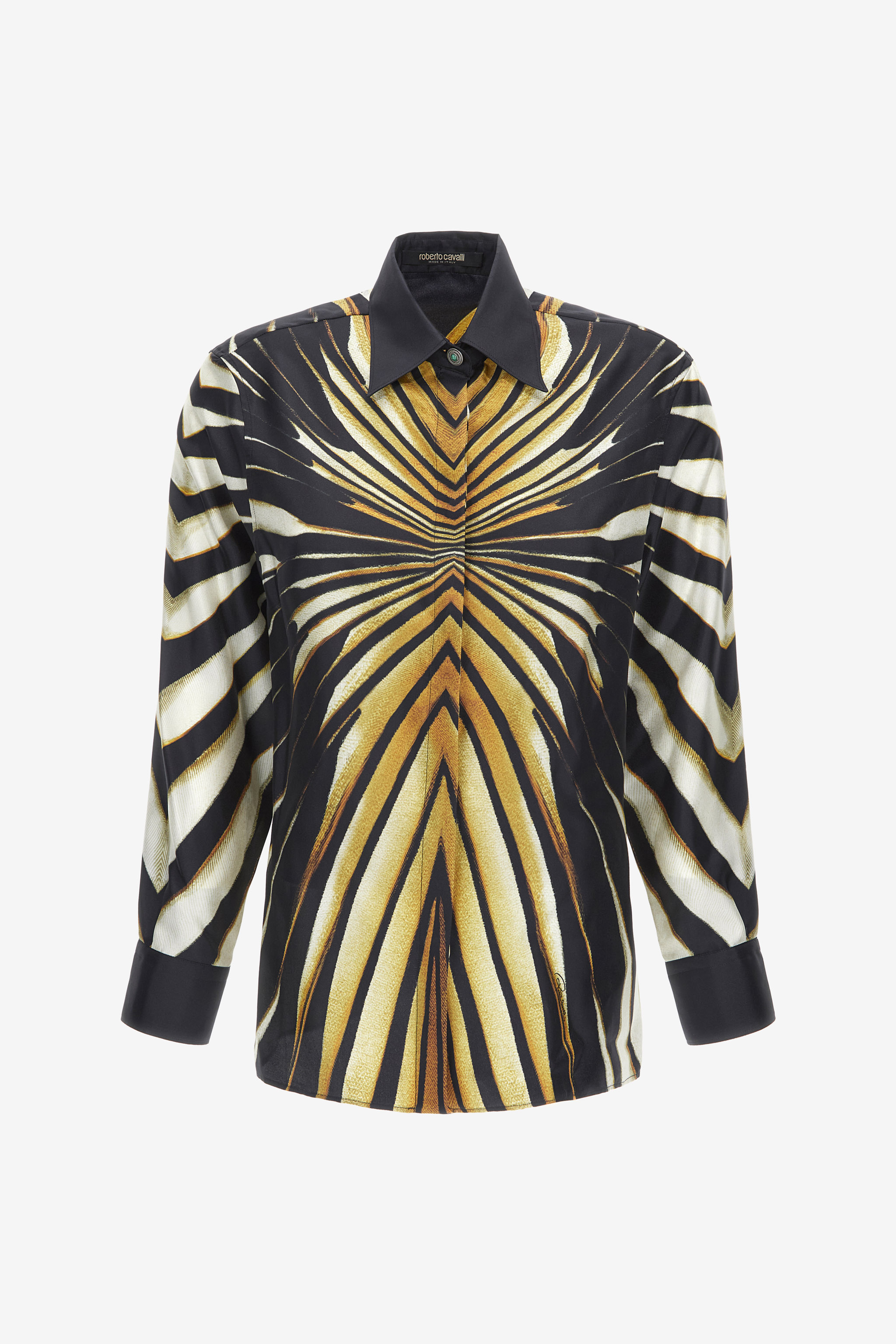Roberto Cavalli Shirt with Ray of Gold print