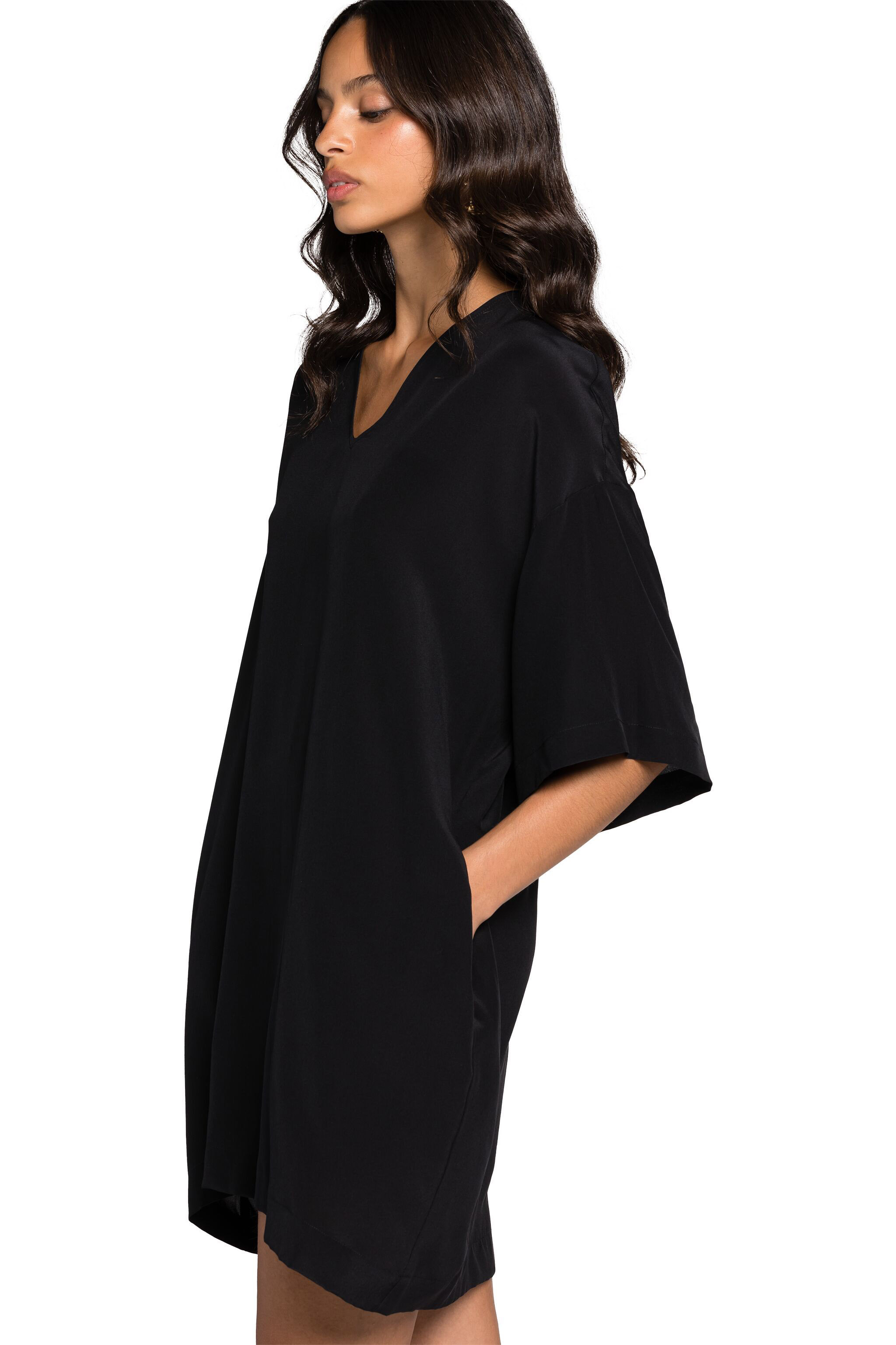 Roberto Cavalli Silk Mini Dress In Black