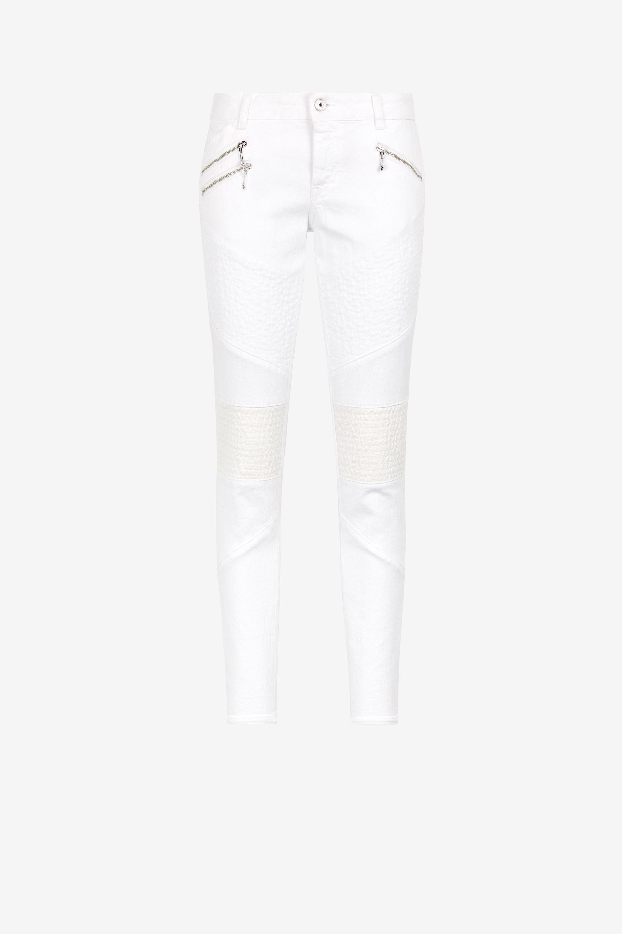 Roberto Cavalli Women's White Just Cavalli Panelled Straight-Leg Jeans - Ready To Wear