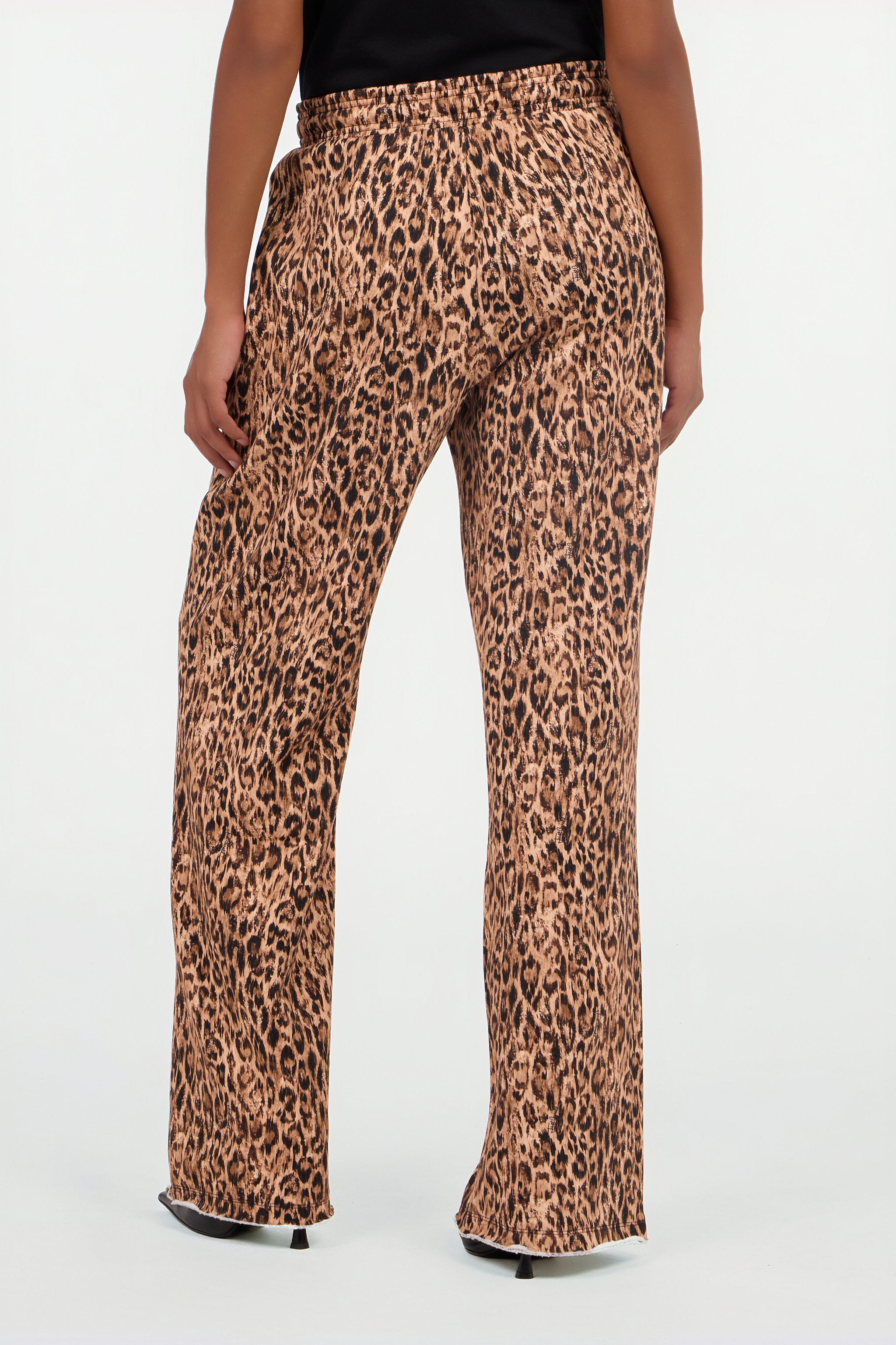Roberto Cavalli Leopard Skin Print Trousers In Brown