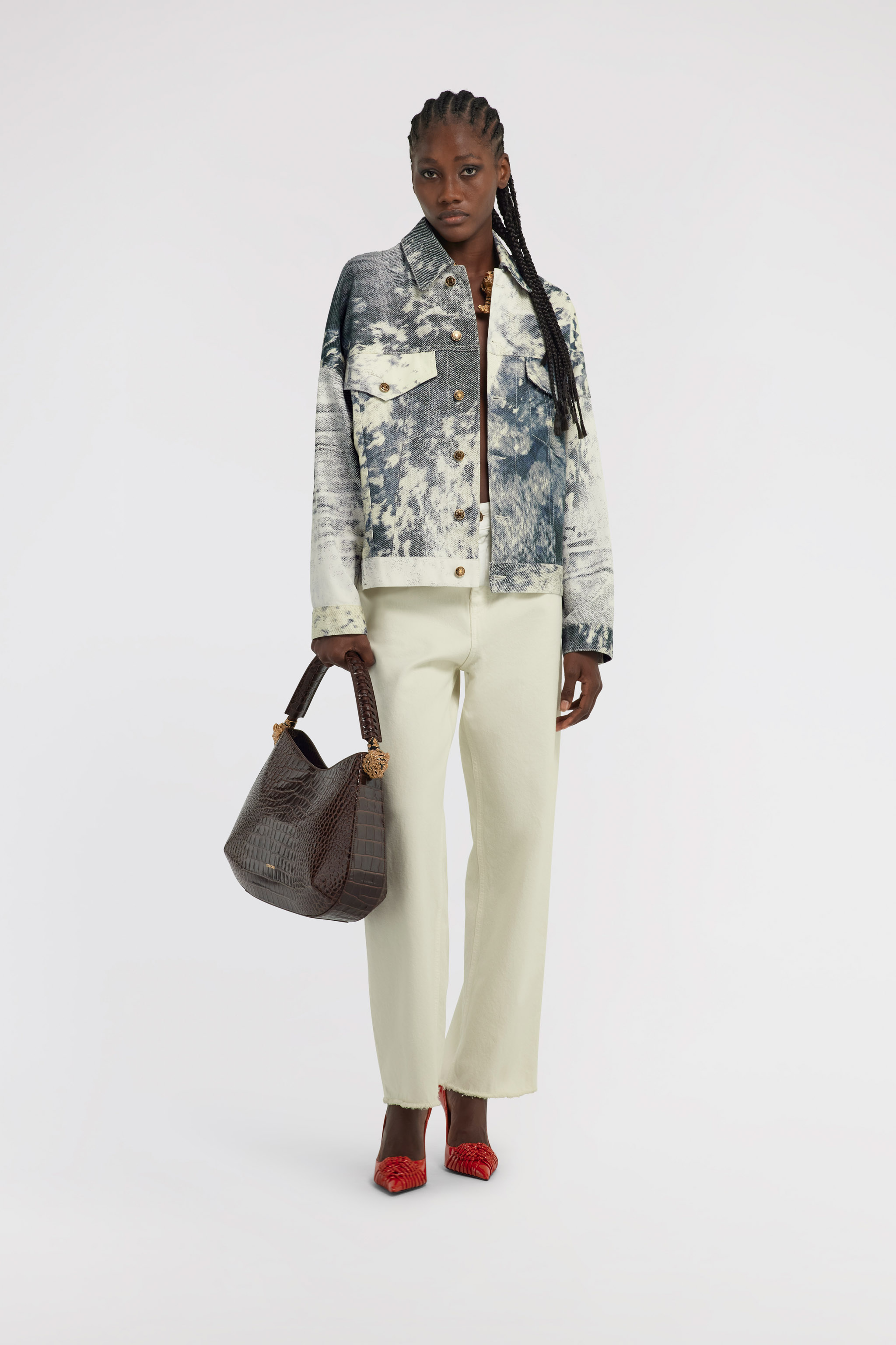 Roberto Cavalli Appaloosa Print Jacket In Blue