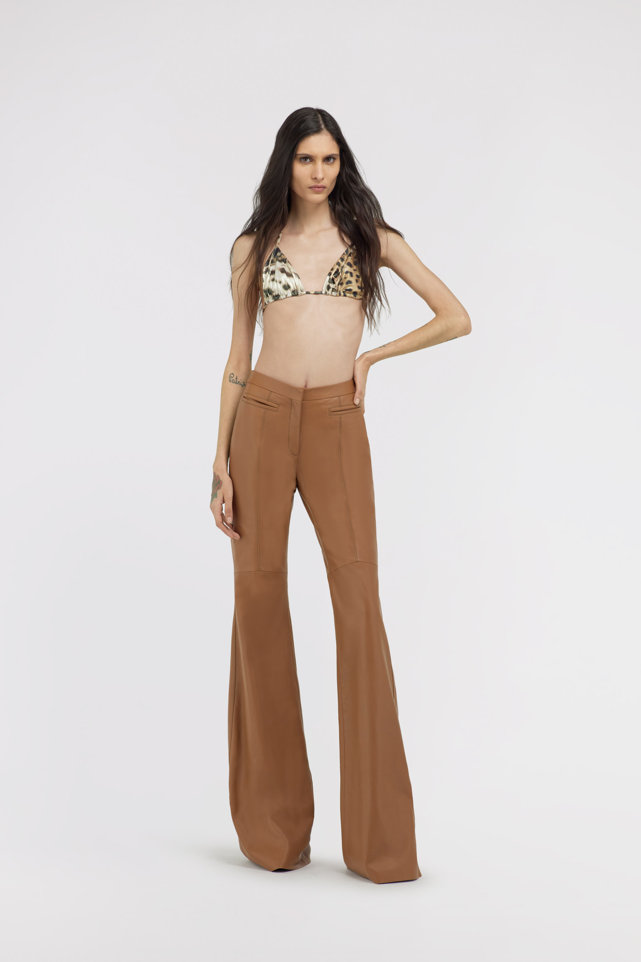 ROBERTO CAVALLI JAGUAR SKIN TOP BIKINI 