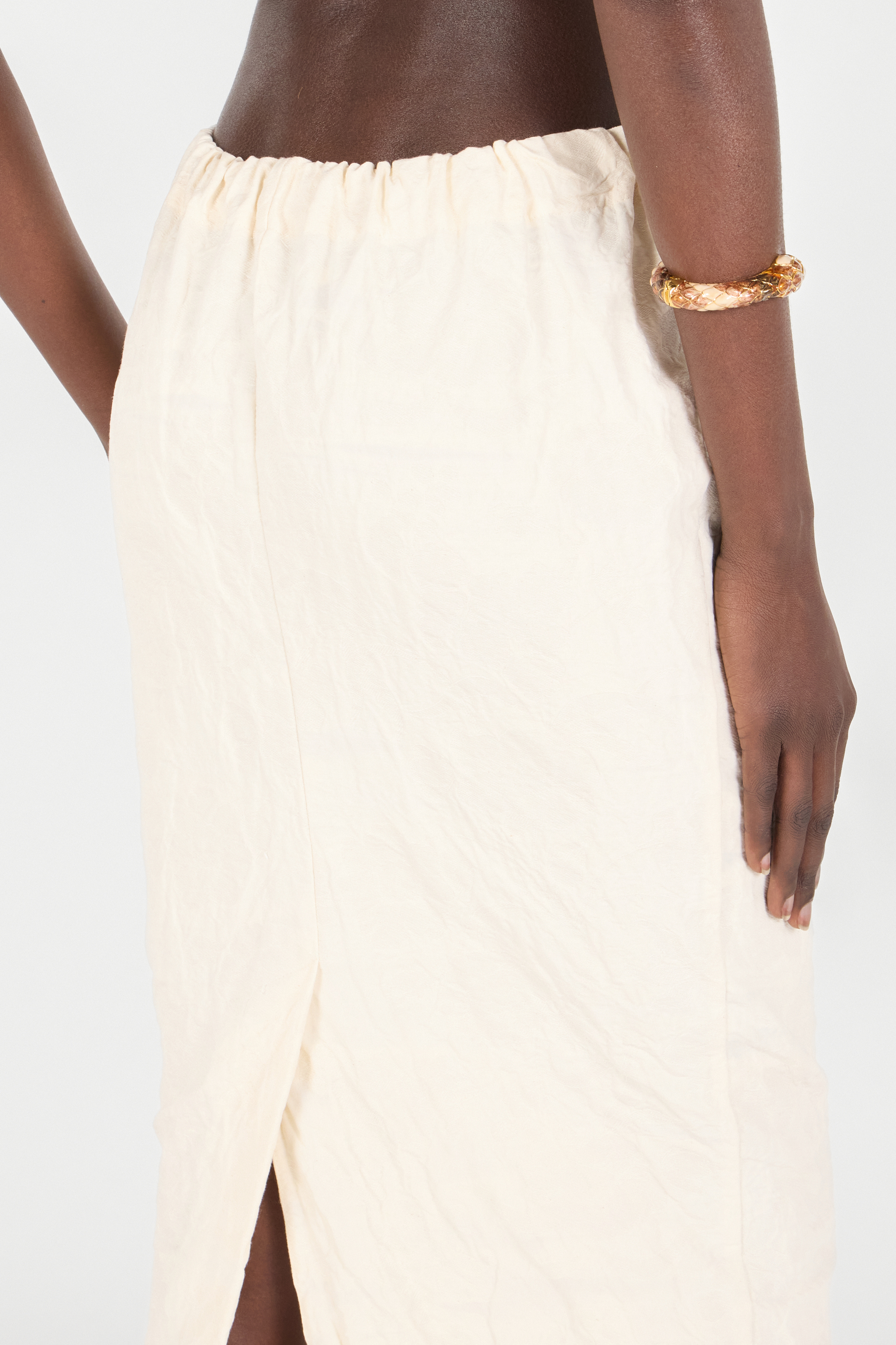 Shop Roberto Cavalli Midi-rock Mit Kordelzug In Ivory