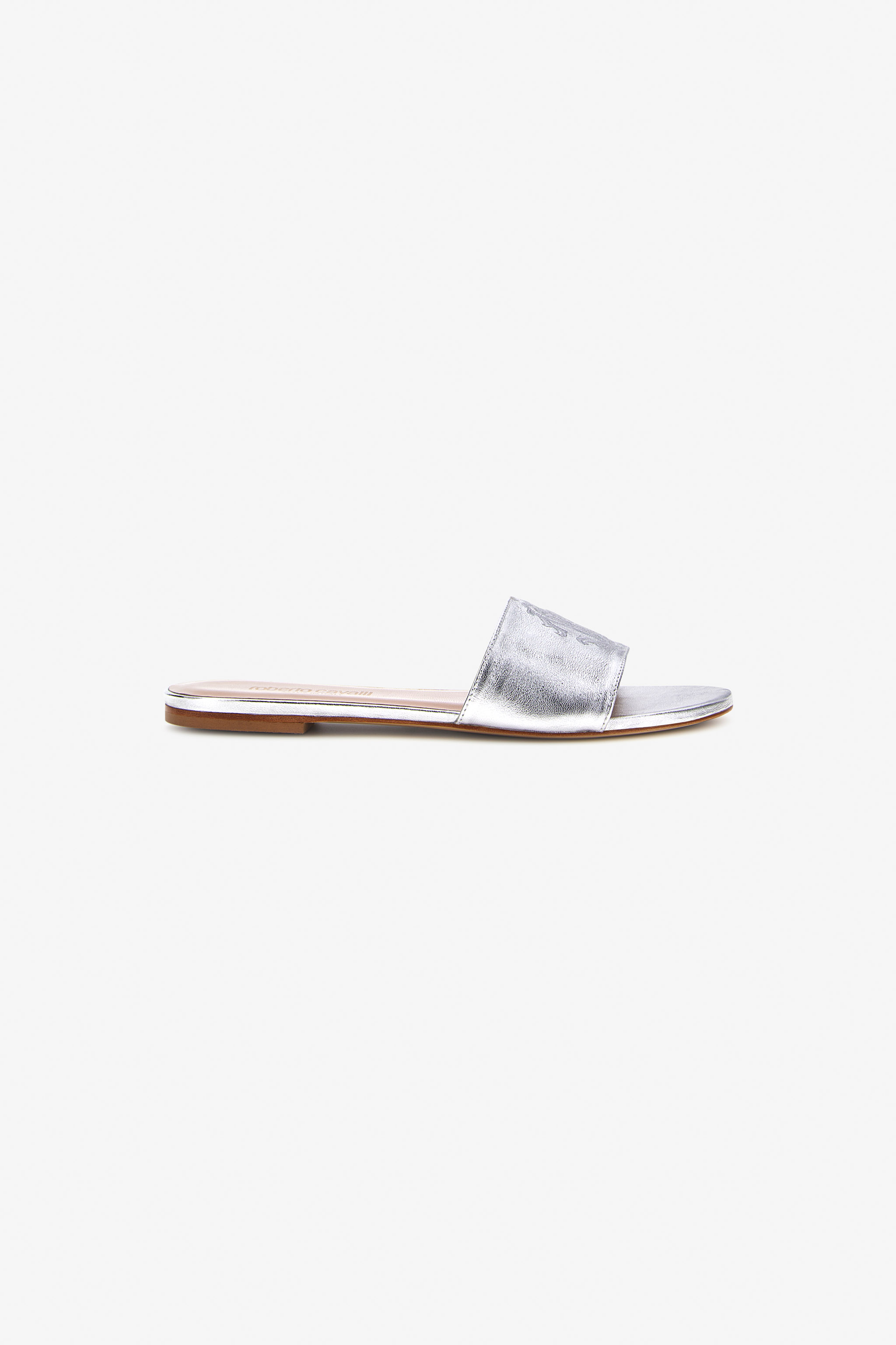 RC logo sandals in Silver for Women | Roberto Cavalli®