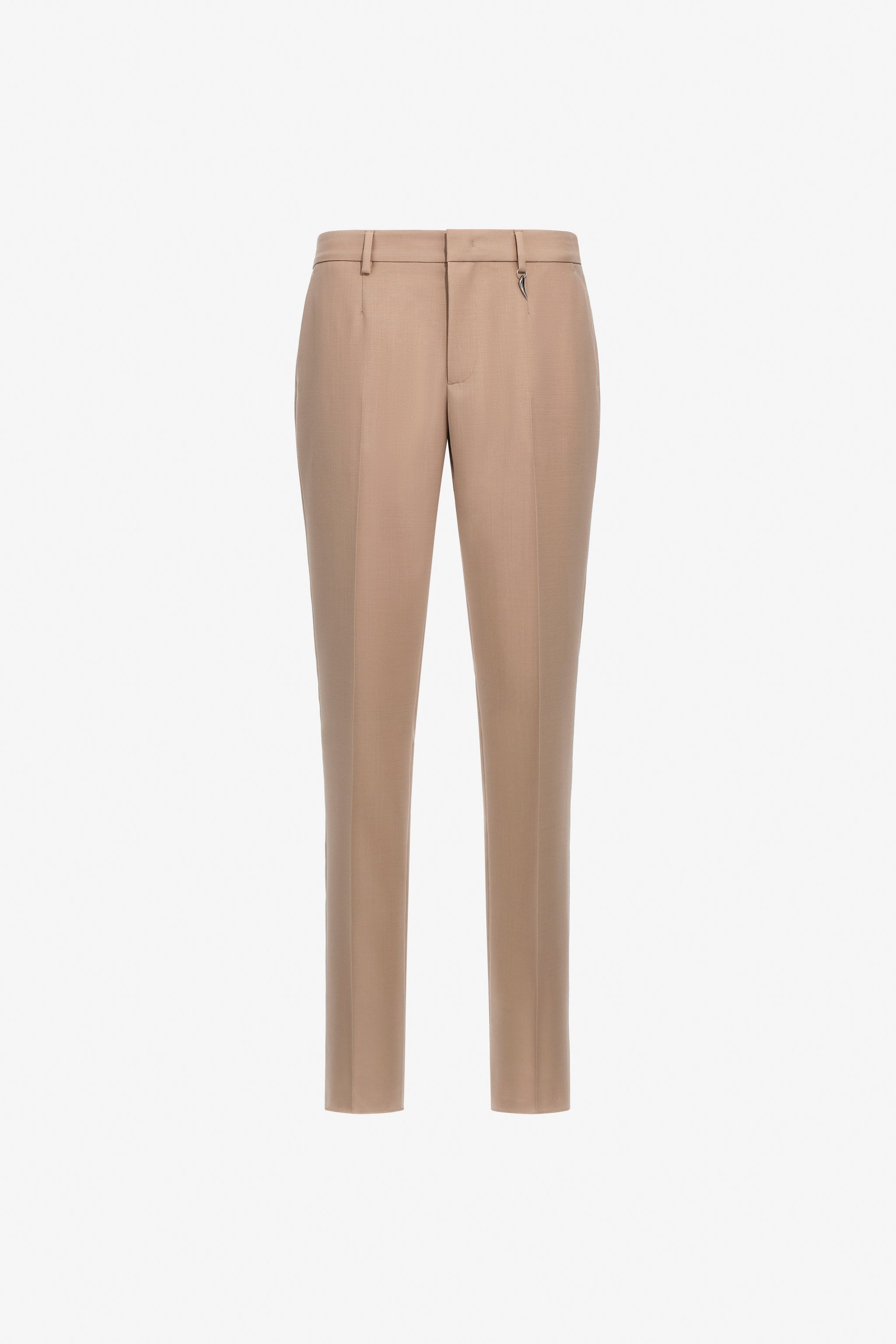 Roberto Cavalli Tailored Pants With Fang In Light Brown