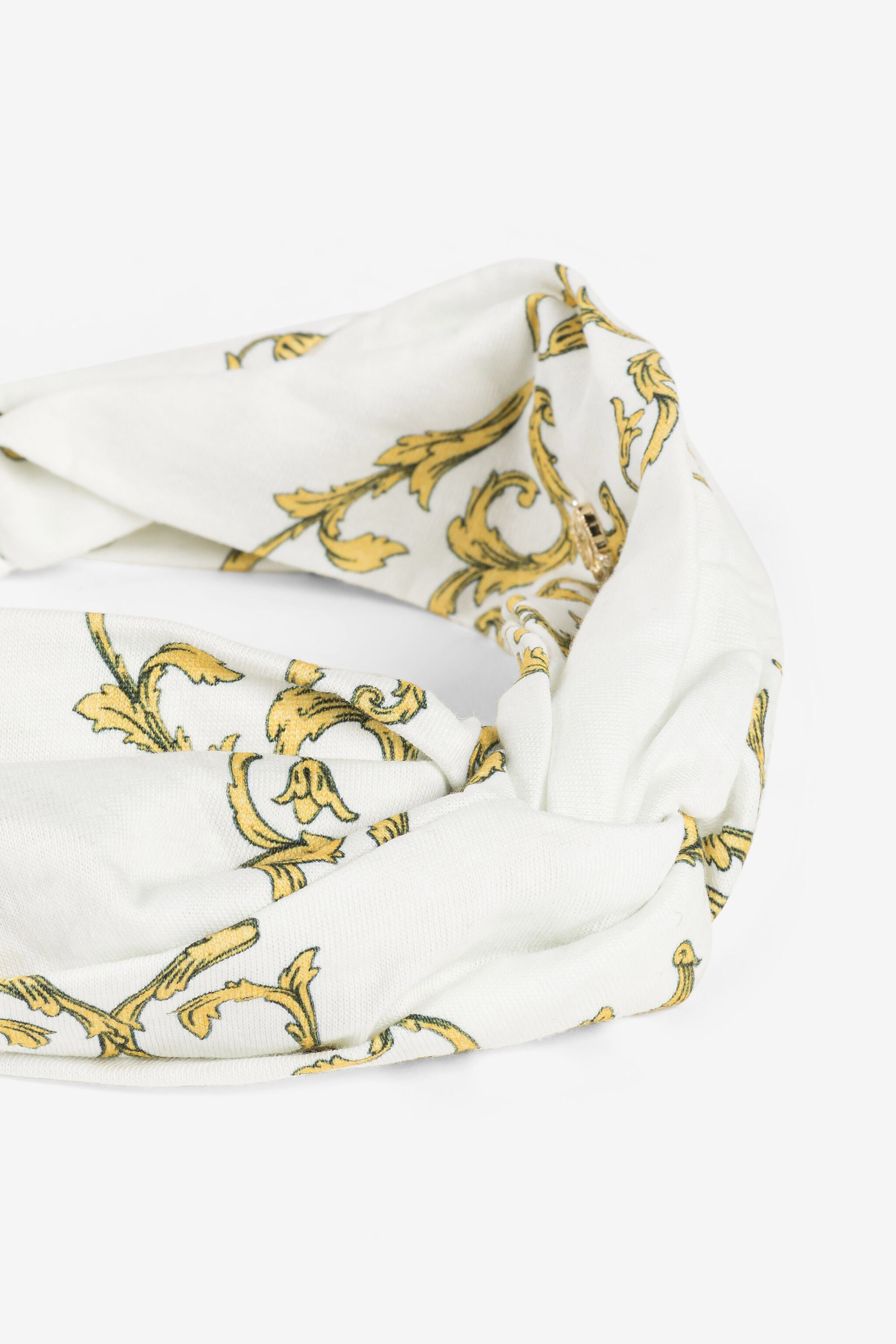Roberto Cavalli Filigree-print Twist Headband
