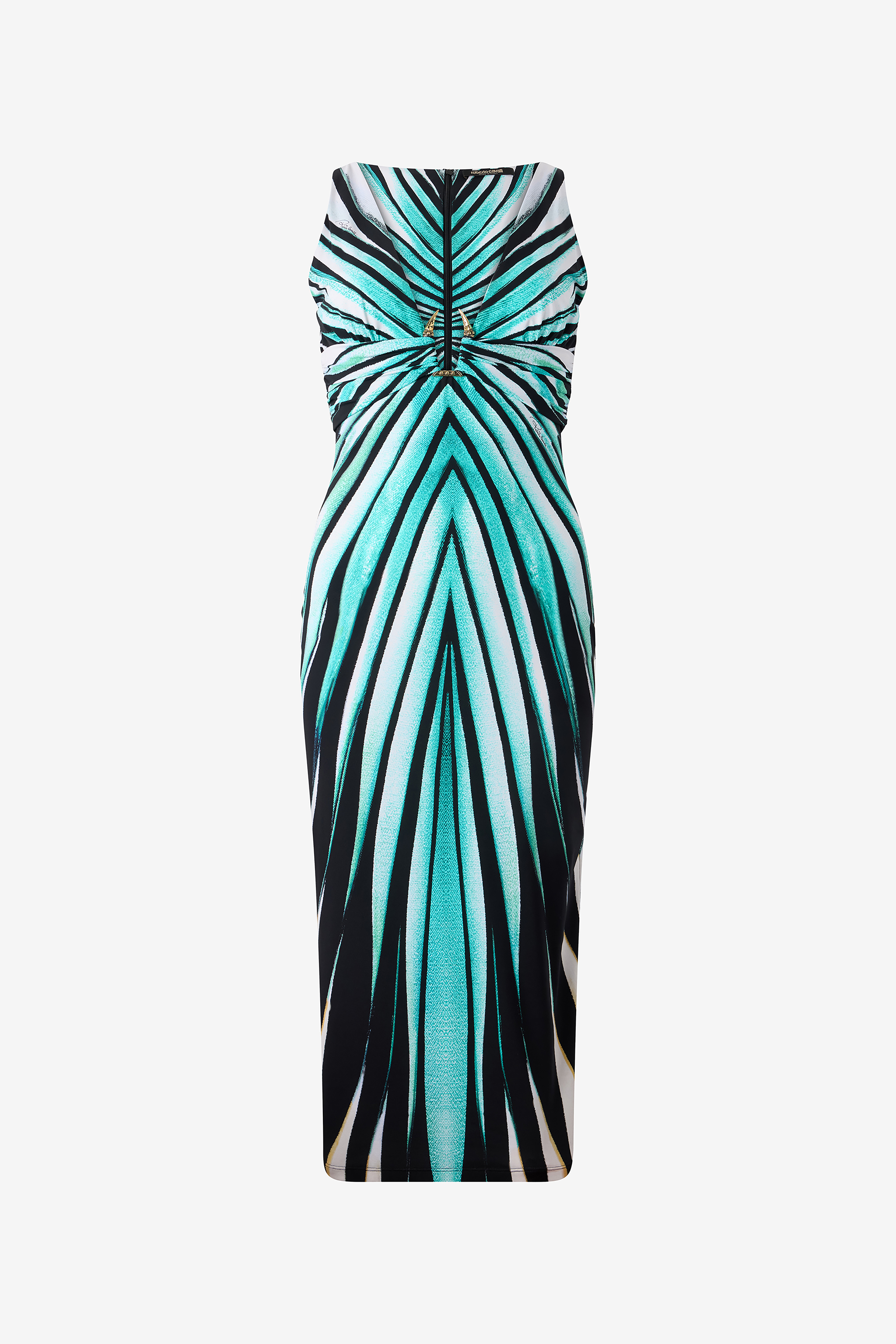 Roberto Cavalli Ray Of Sea Print Bodycon Dress