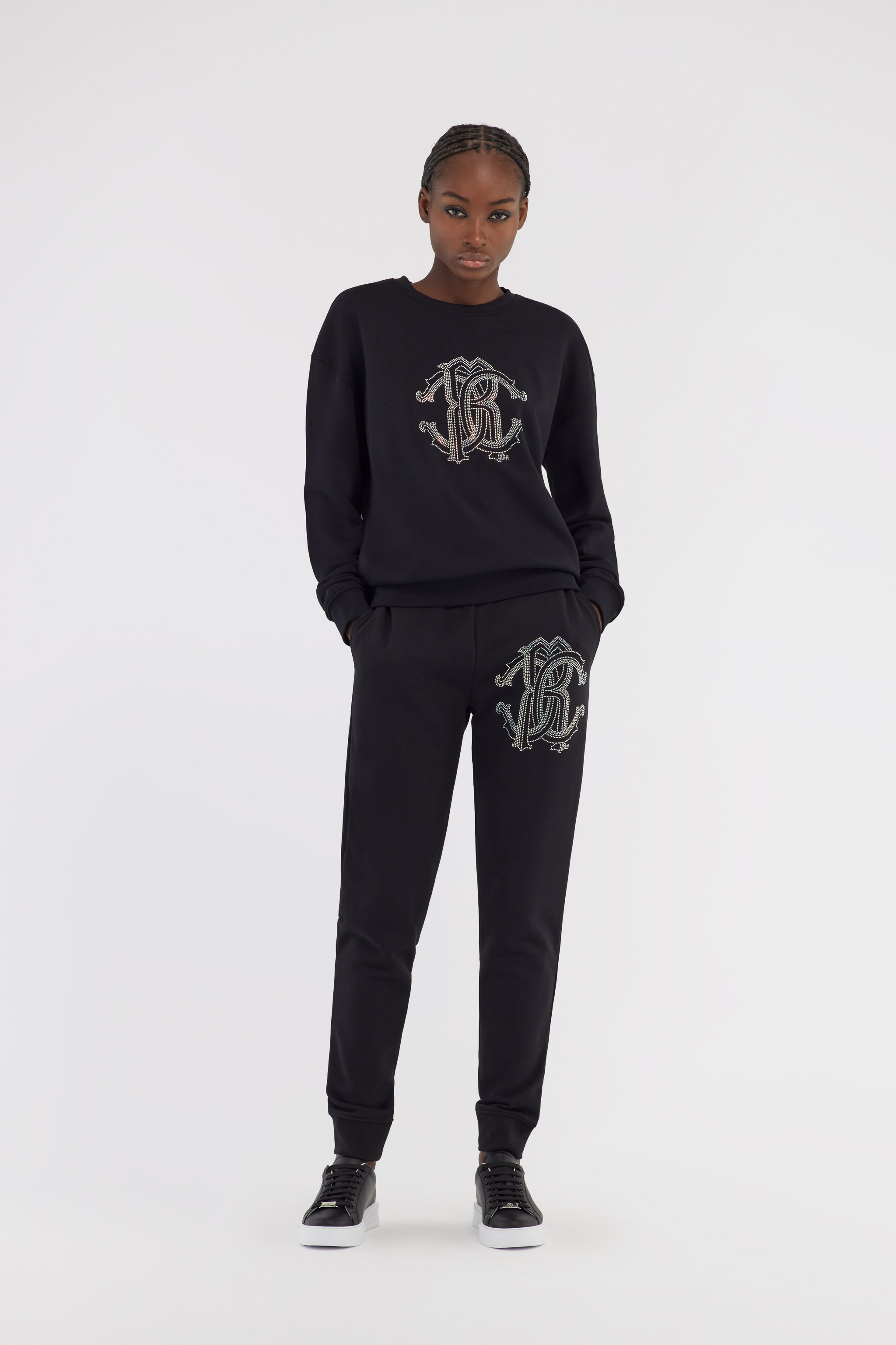 ROBERTO CAVALLI SWEATSHIRT WITH MONOGRAM RC