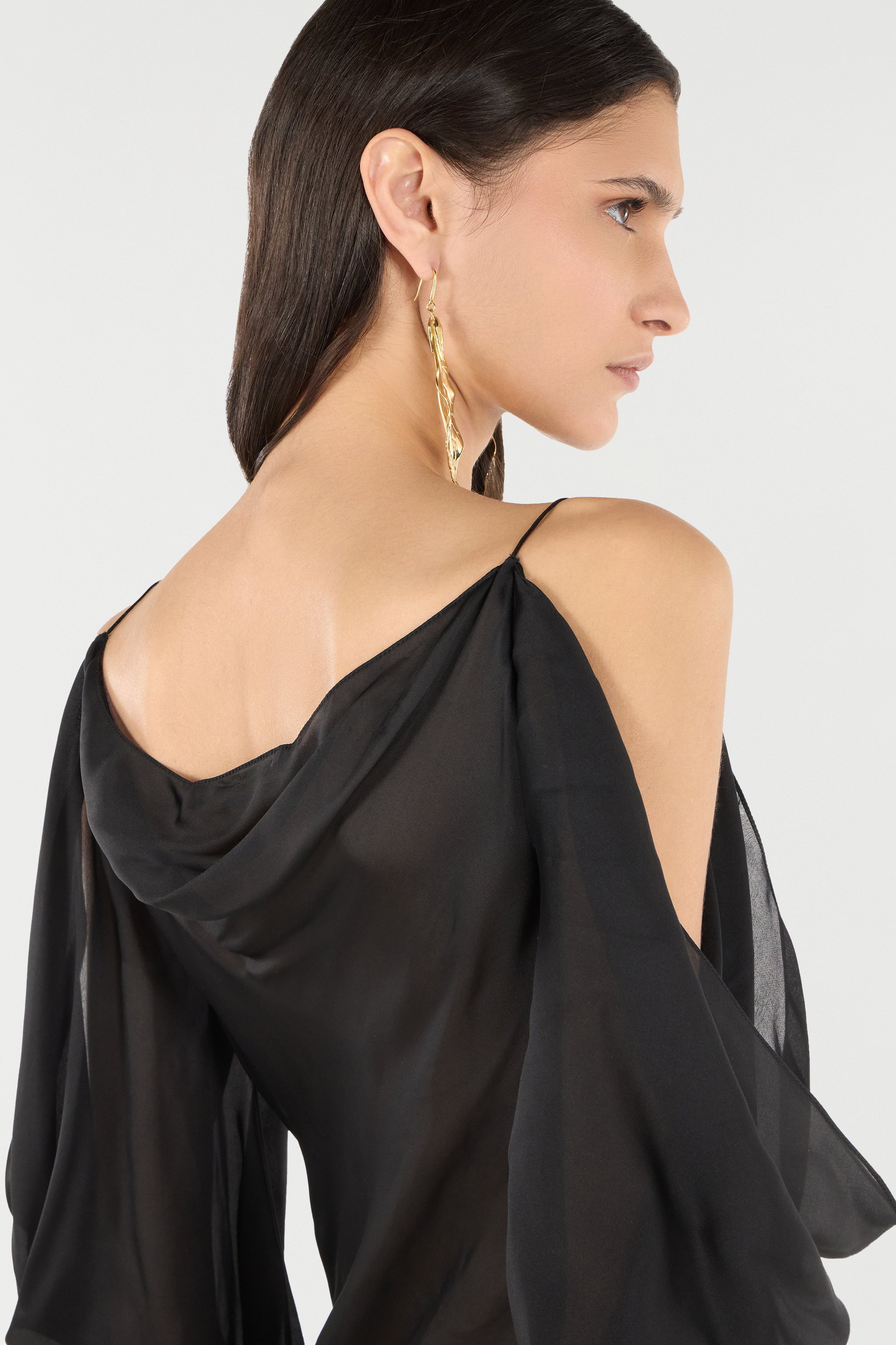 Shop Roberto Cavalli Langes Kleid Aus Seide In Black