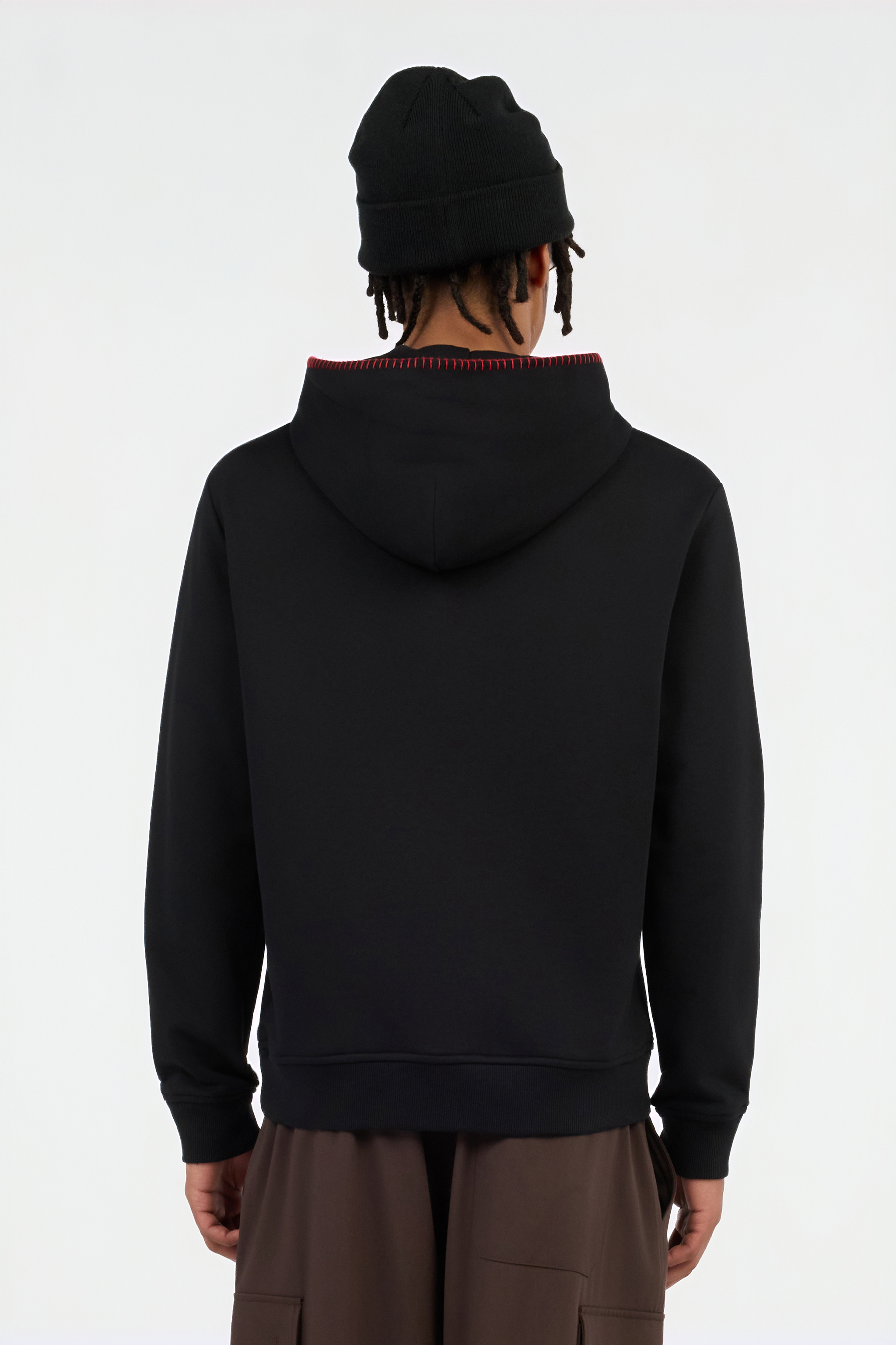 Black Hoodie With Logo Print